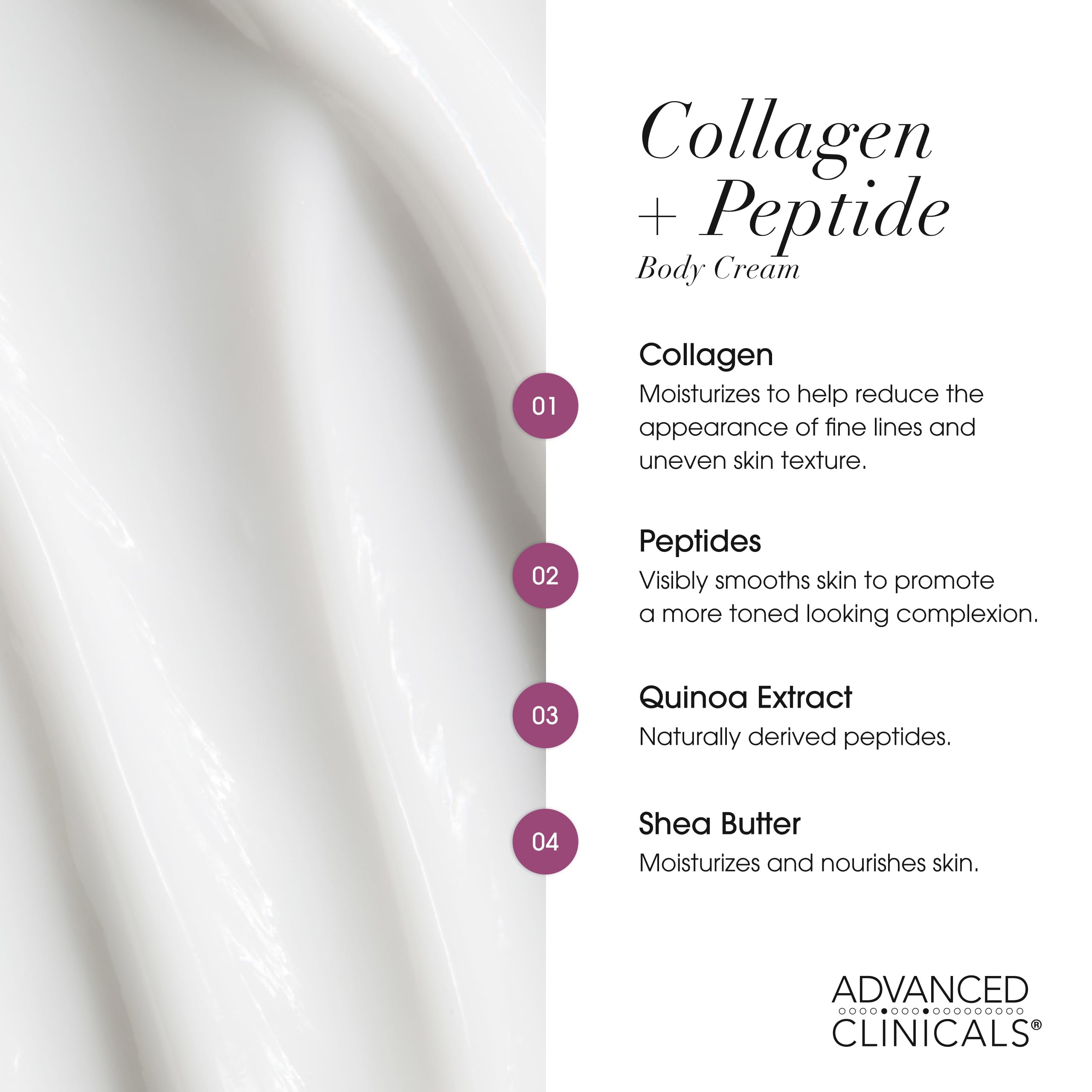 Foto 4 pulgar | Loción Corporal E Hidratante Facial Advanced Clinicals Collagen - Venta Internacional.
