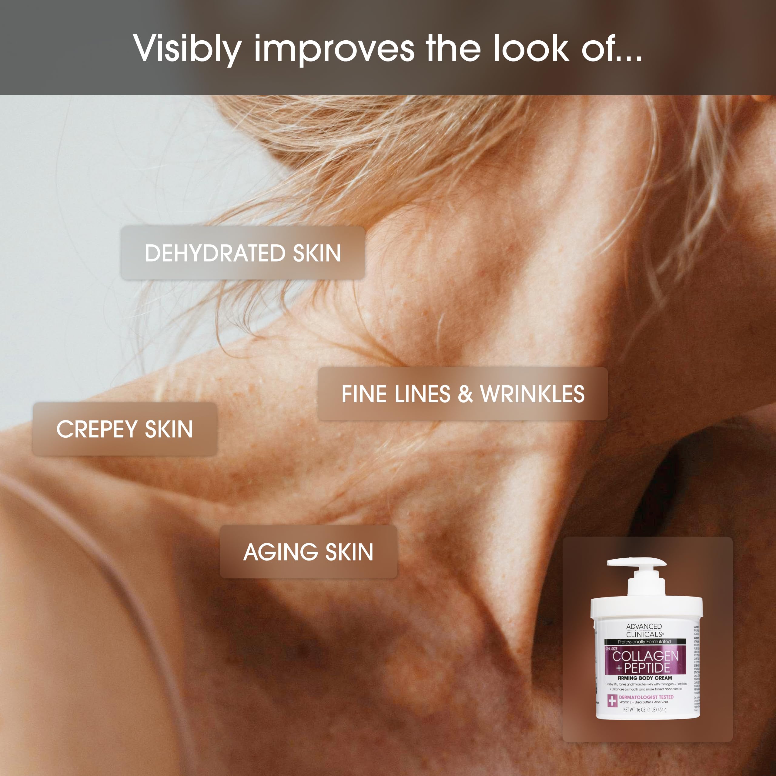 Foto 5 pulgar | Loción Corporal E Hidratante Facial Advanced Clinicals Collagen - Venta Internacional.