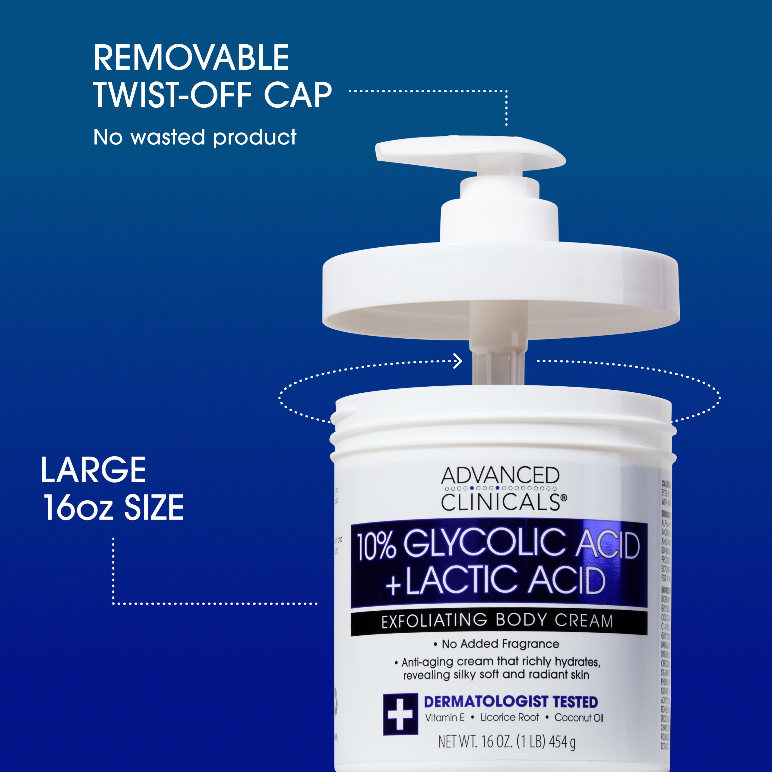 Foto 7 pulgar | Loción Corporal Advanced Clinicals Retinol + 10% De Ácido Glicólico - Venta Internacional.