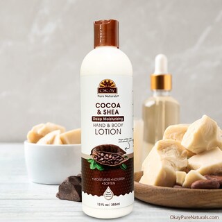 Foto 1 | Loción Corporal Okay Con Manteca De Karité Y Cacao 355 Ml - Venta Internacional.