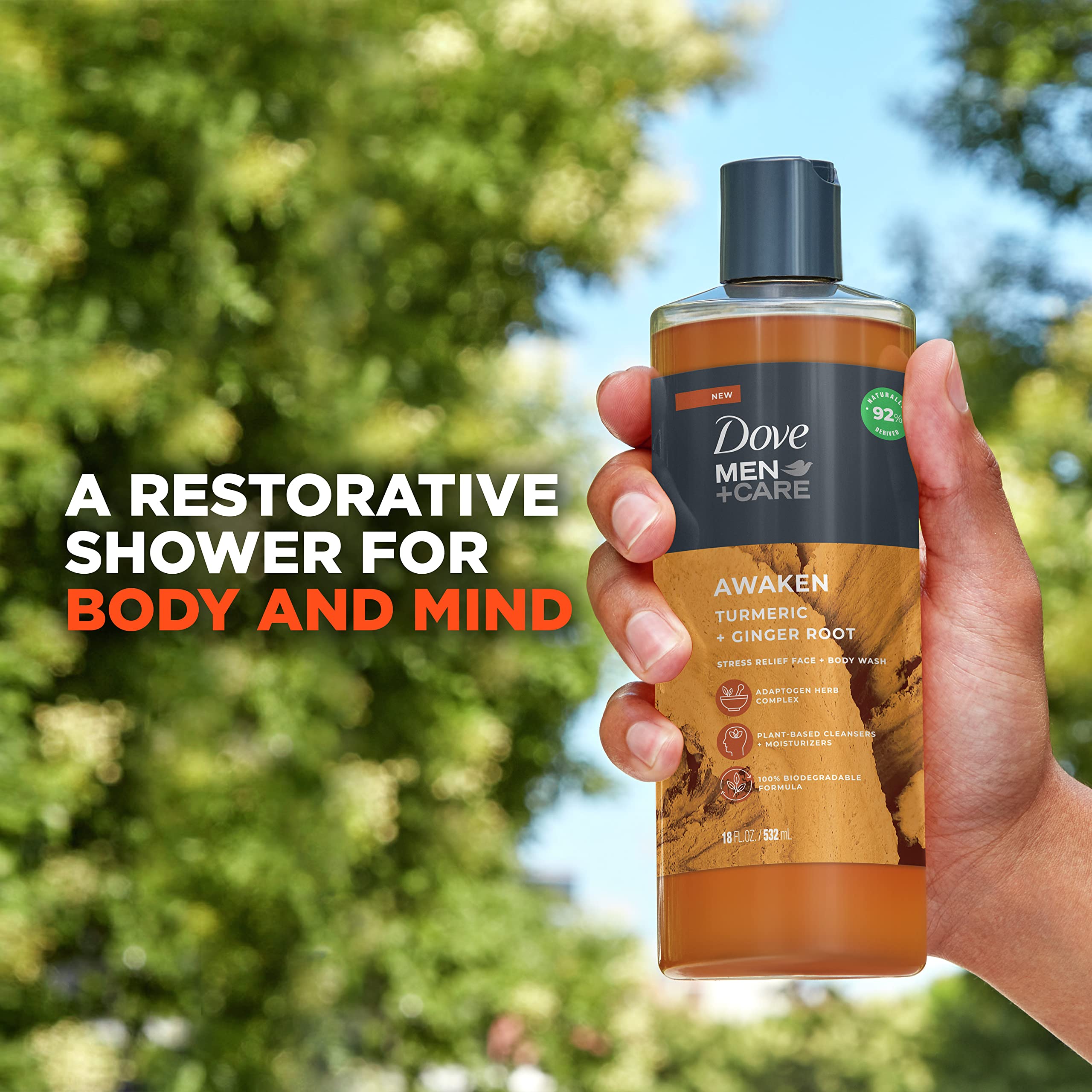 Foto 3 pulgar | Gel De Baño Para Rostro Y Cuerpo Dove Men + Care Awaken Turmeric + Ginger - Venta Internacional.