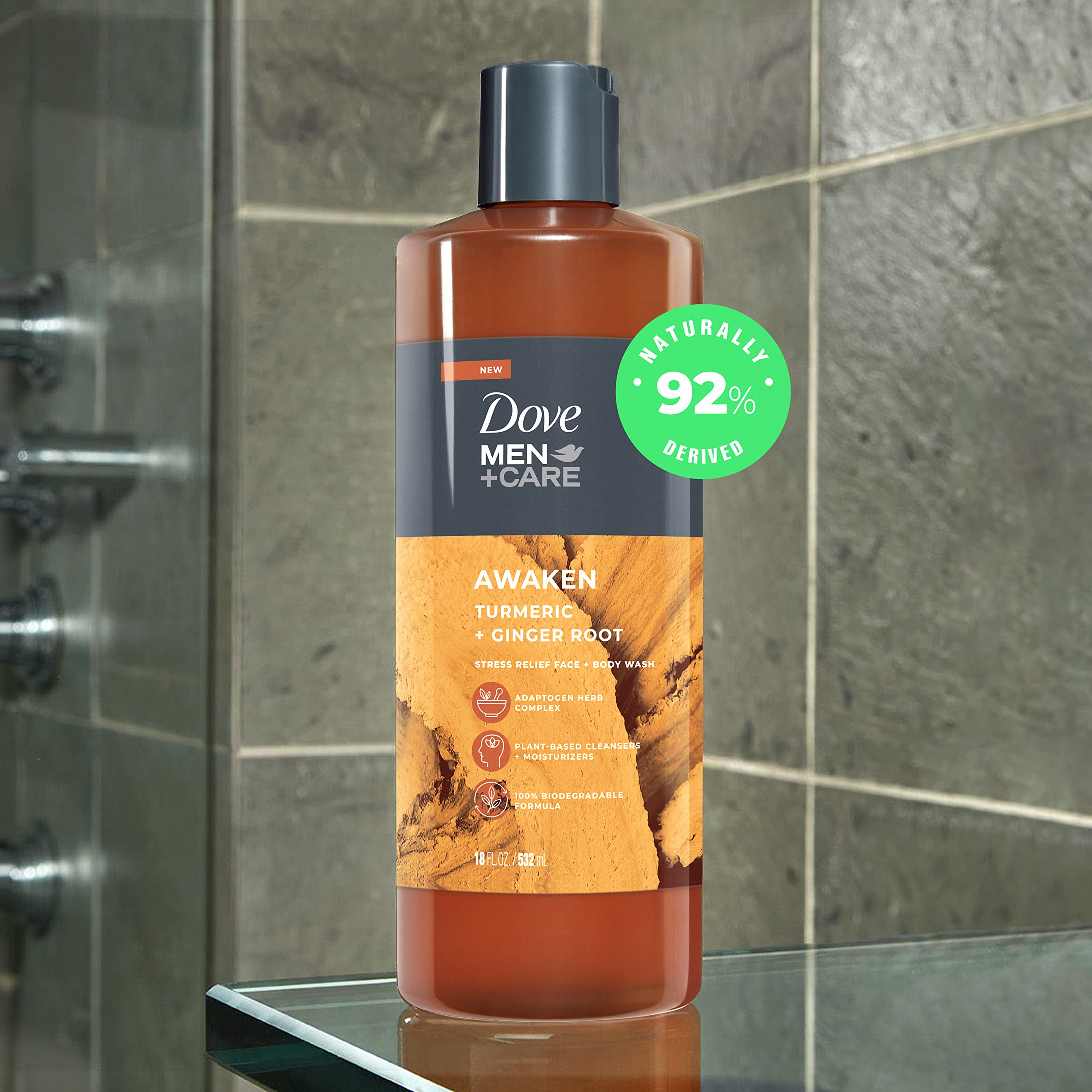 Foto 7 pulgar | Gel De Baño Para Rostro Y Cuerpo Dove Men + Care Awaken Turmeric + Ginger - Venta Internacional.