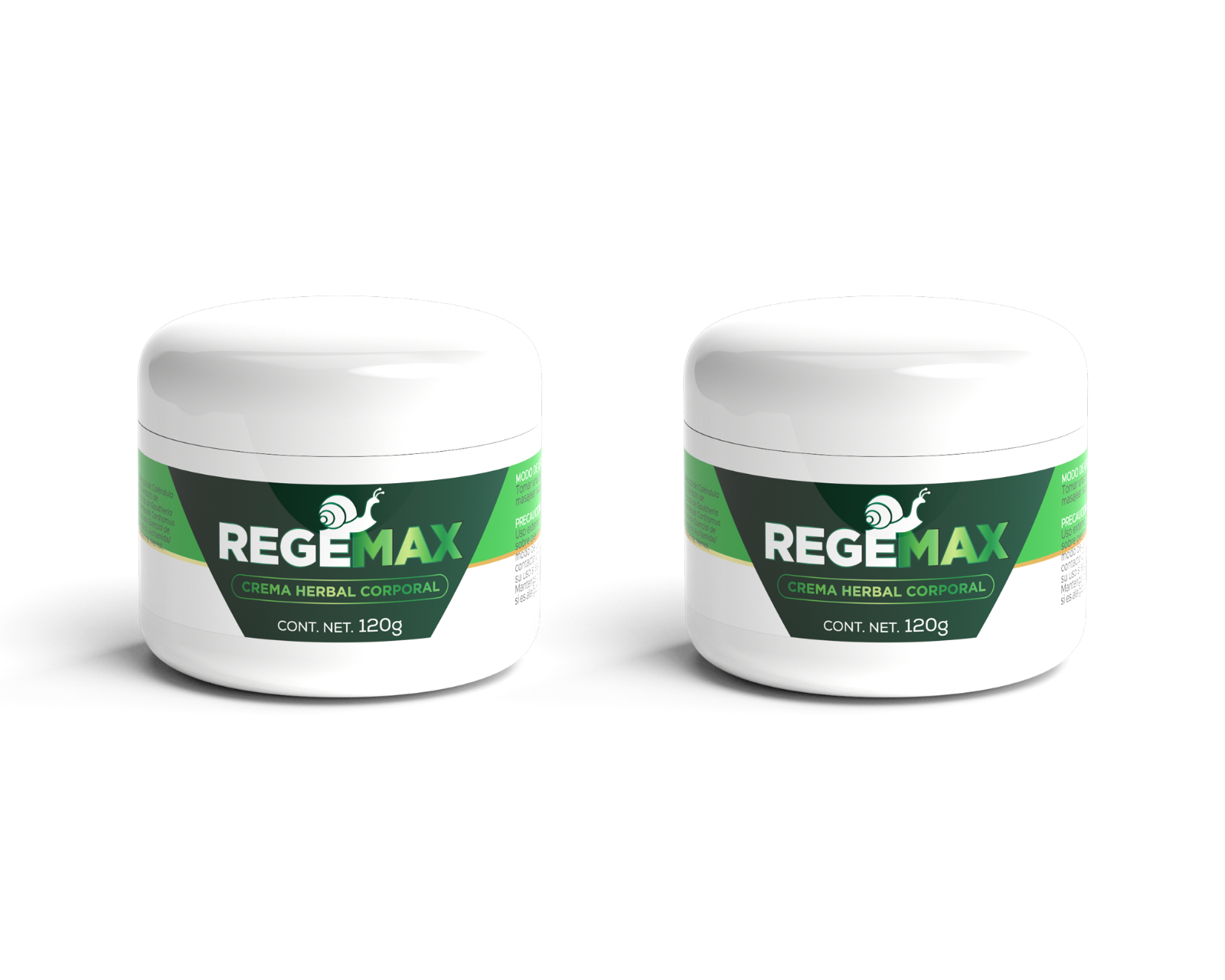 Foto 2 pulgar | Bálsamo Herbal Corporal Regemax Corteza de Sauce + Menthol 2 Tarros de 120 g C/U