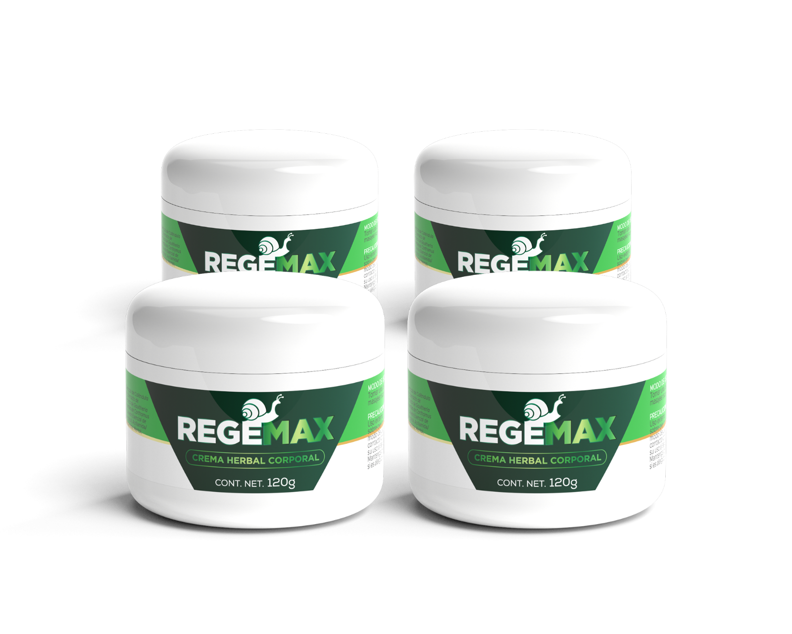 Foto 2 pulgar | Bálsamo Herbal Corporal Regemax Corteza de Sauce + Menthol 4 Tarros con 120 g C/U