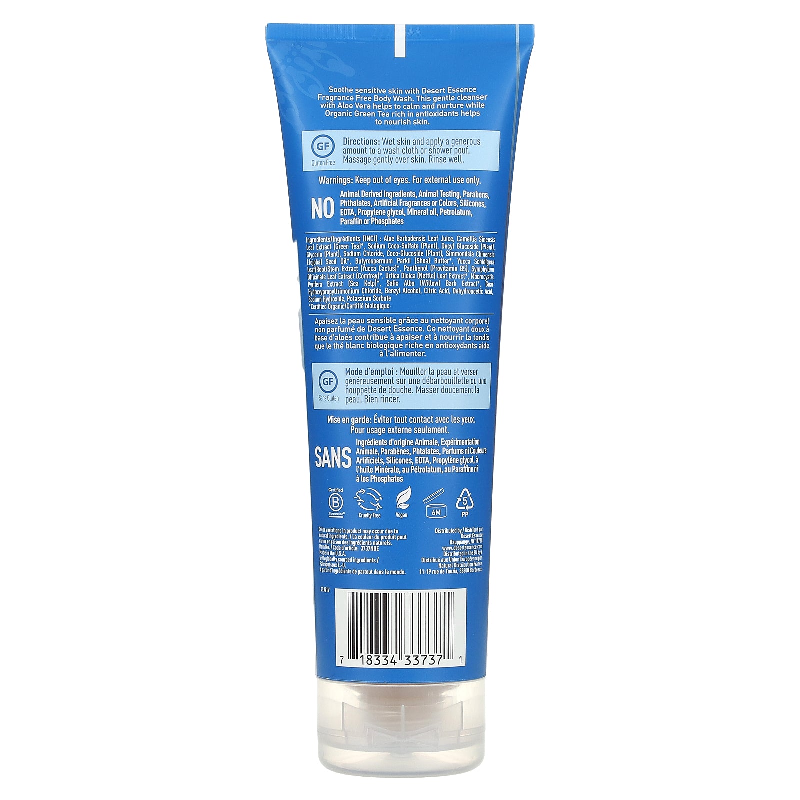 Foto 3 pulgar | Gel De Baño Desert Essence  Sin Fragancia  237 Ml - Venta Internacional.