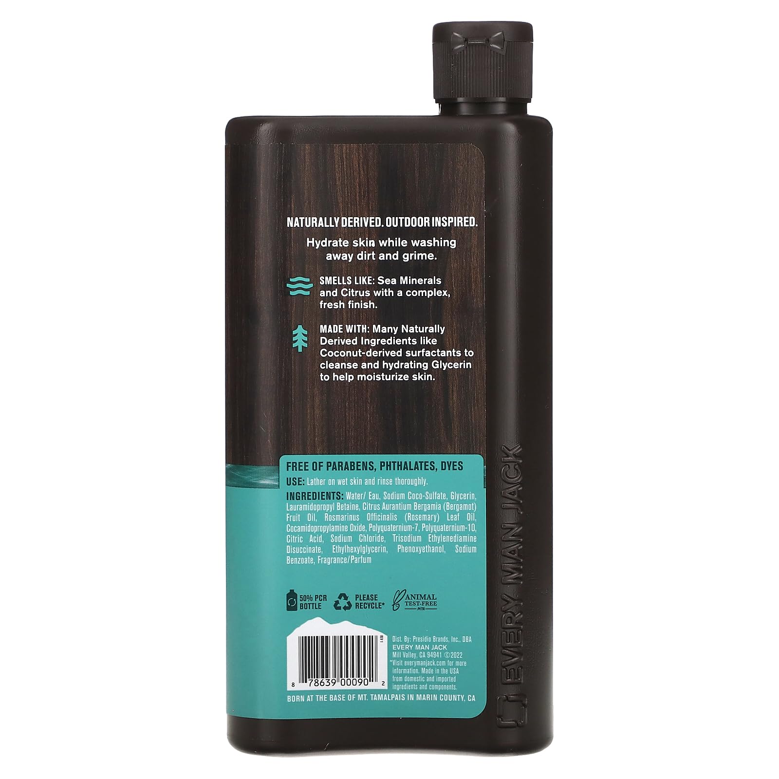 Foto 3 pulgar | Gel De Baño Every Man Jack Sea Salt  500 Ml  Sin Pruebas En Animales - Venta Internacional.