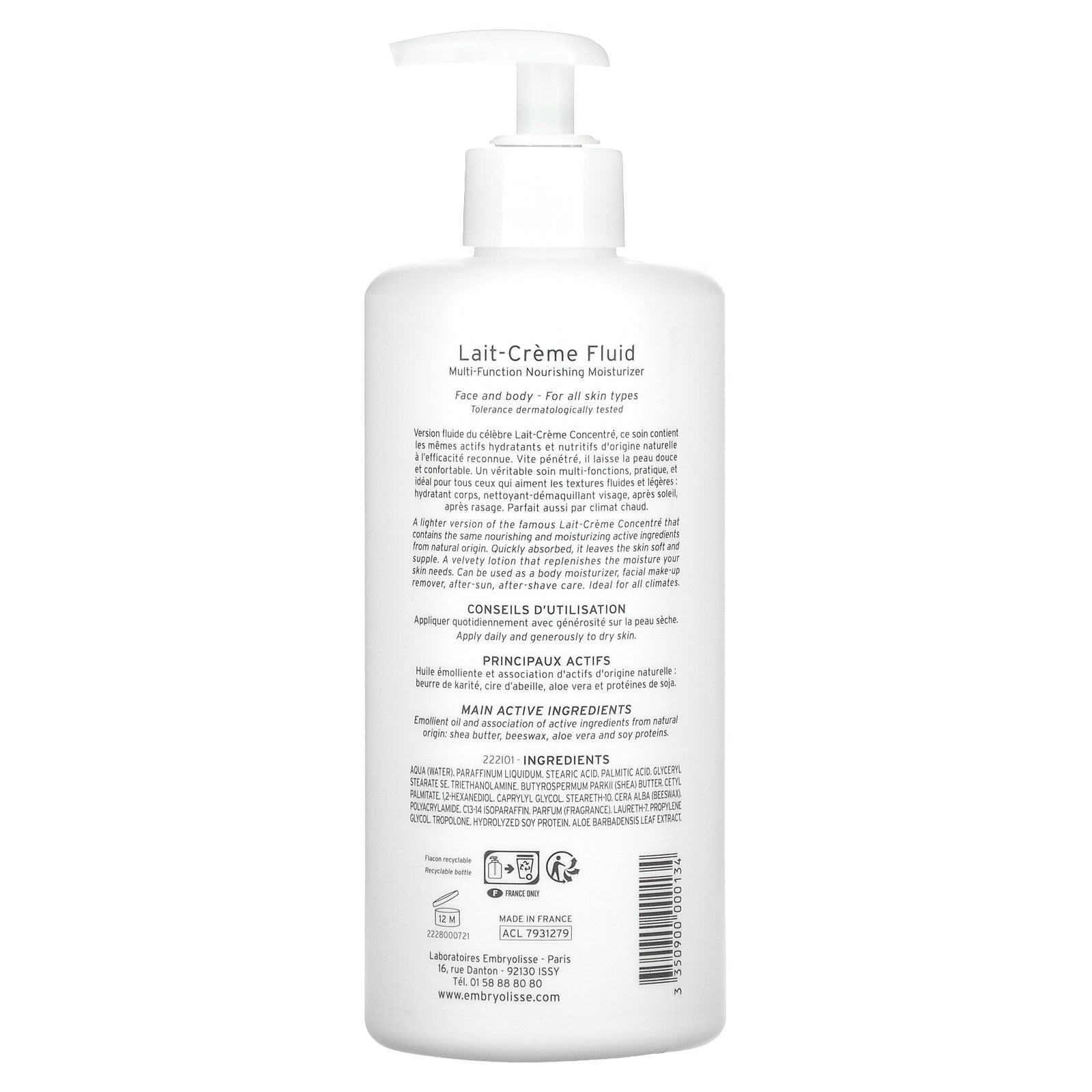 Foto 3 pulgar | Crema Hidratante Embryolisse Lait-creme Fluide Nourishing 500 Ml - Venta Internacional.