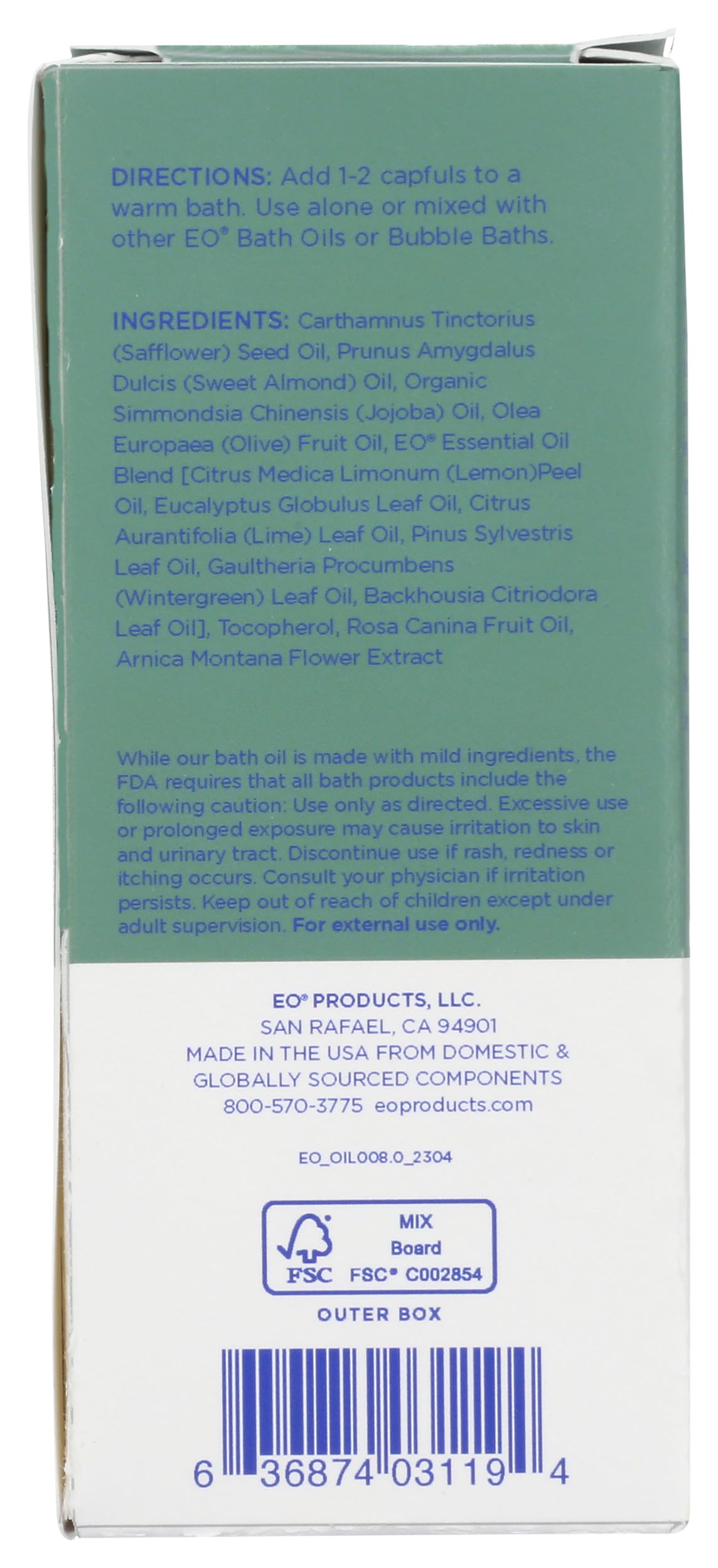 Foto 3 pulgar | Aceite De Baño Eo Eucalyptus Lemon Body Boost 120 Ml - Venta Internacional.