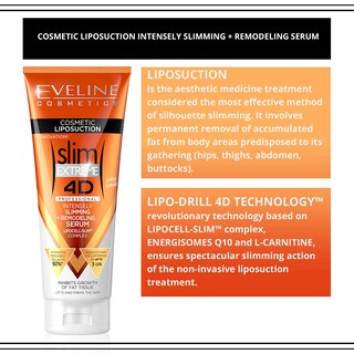 Foto 3 | Sérum Corporal Loción Reafirmante Y Crema Anticelulítica Eveline Slim Extreme 4d Liposuction - Venta Internacional.