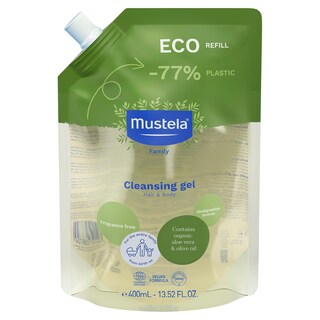 Foto 1 | Gel Limpiador Mustela Certificado Orgánico Eco-refill 400 Ml - Venta Internacional.