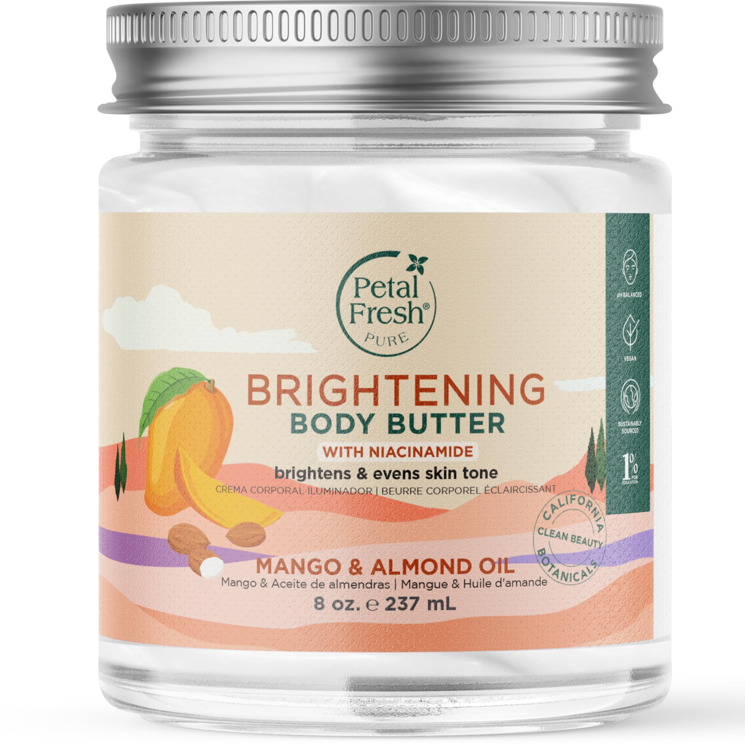 Foto 2 pulgar | Body Butter Petal Fresh Pure Brightening Mango & Almendras Aceite De Mango Y Almendras 240 Ml - Venta Internacional.