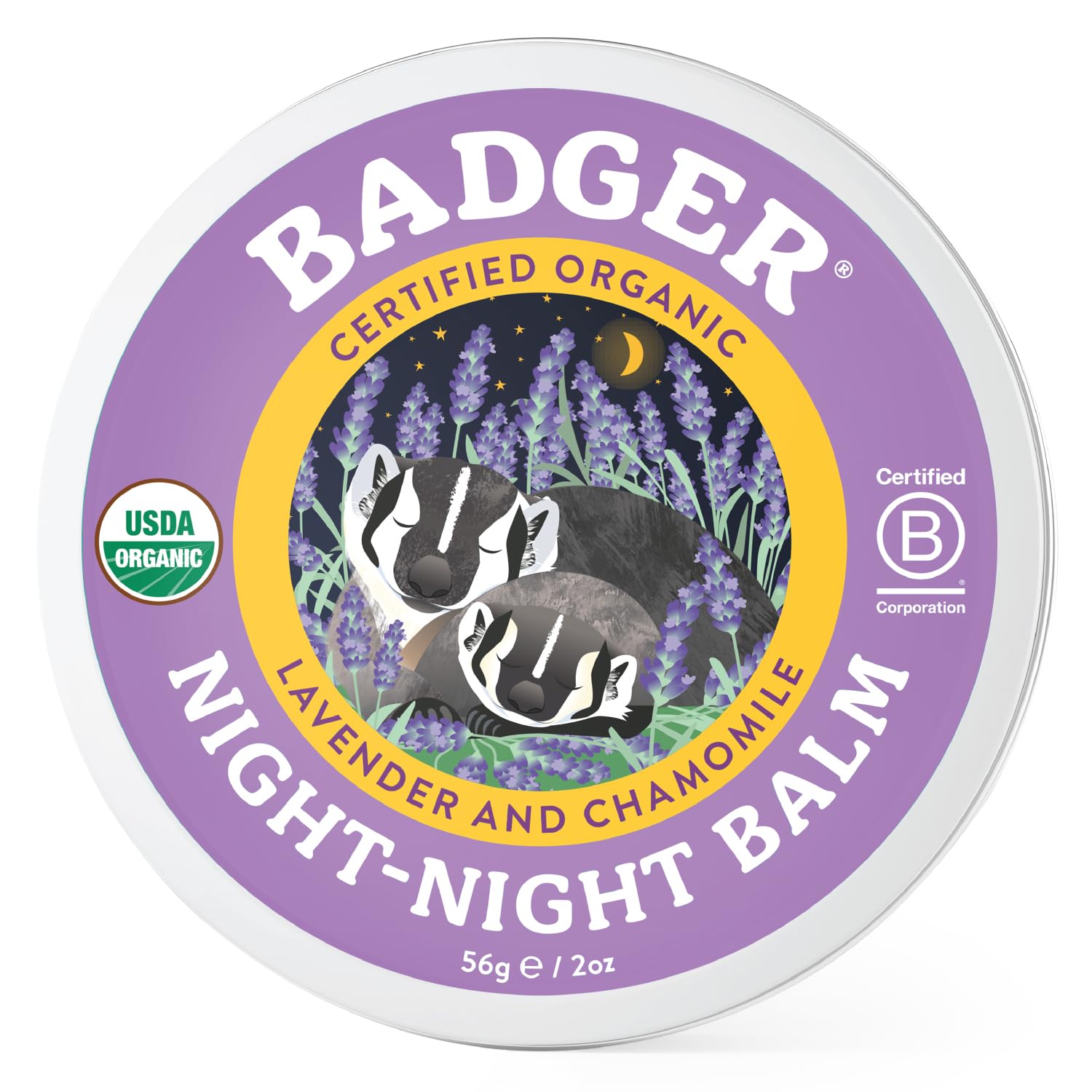 Bálsamo Para Dormir Badger Night Night  Manzanilla Y Lavanda  60 Ml - Venta Internacional.
