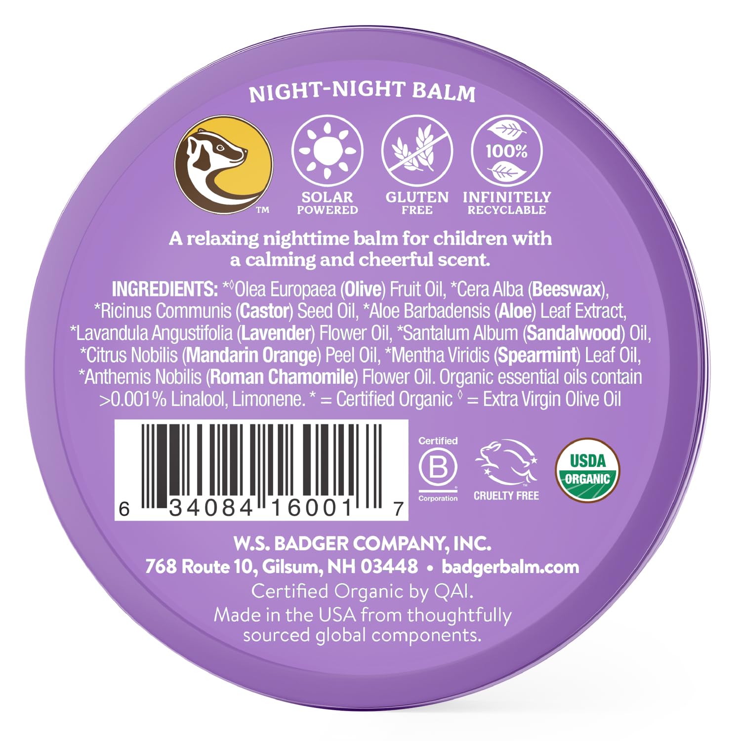Foto 3 pulgar | Bálsamo Para Dormir Badger Night Night  Manzanilla Y Lavanda  60 Ml - Venta Internacional.