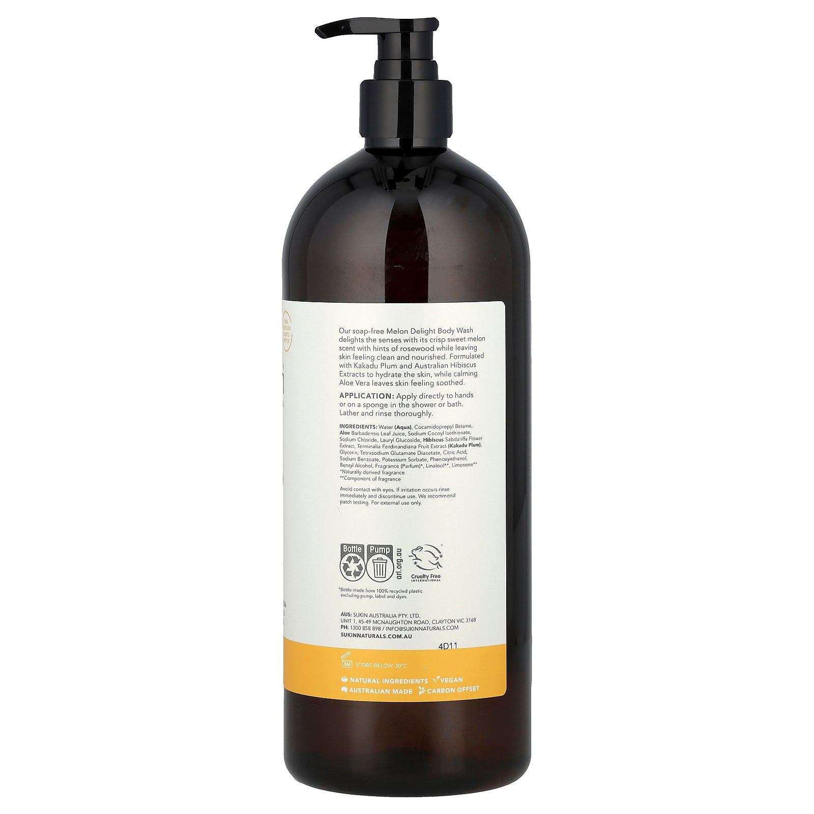 Foto 3 pulgar | Gel De Baño Sukin Botanical Melon Delight Para Todo Tipo De Piel  1 Litro - Venta Internacional.