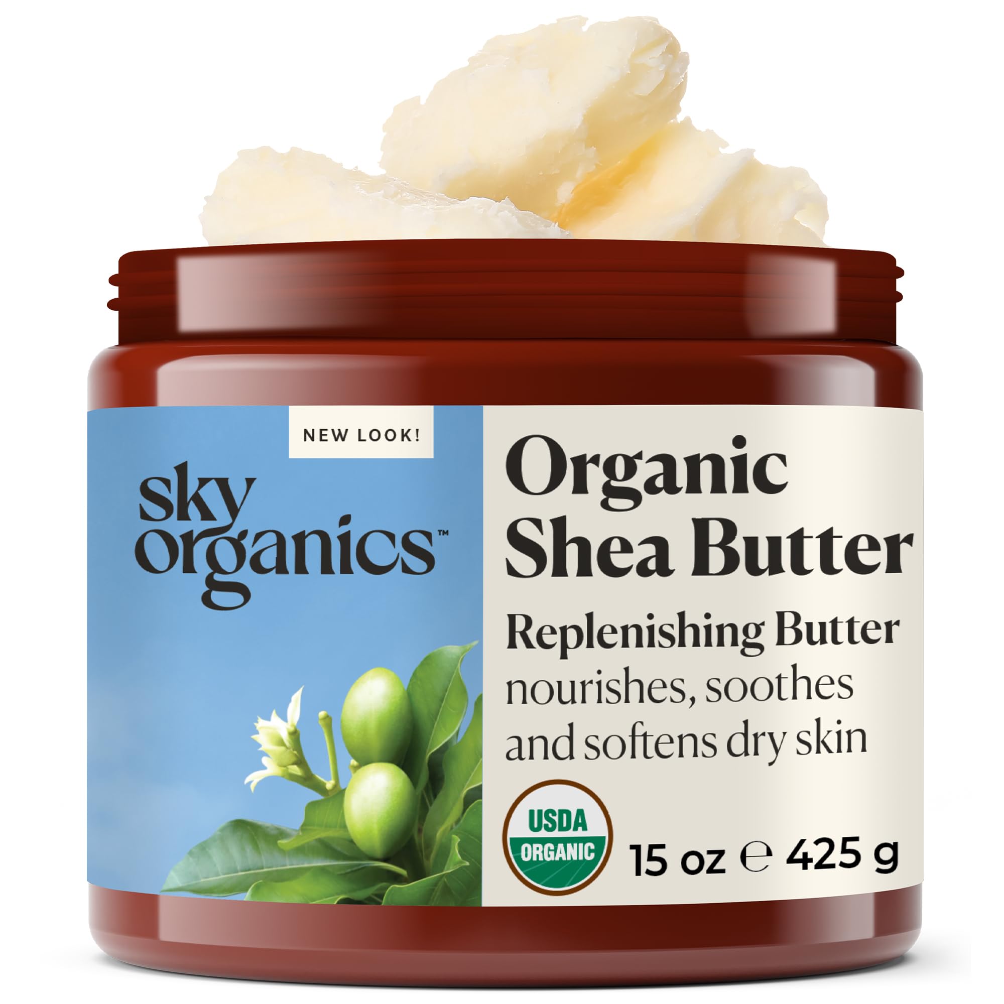 Manteca De Karité Sky Organics  Nutre  Calma Y Suaviza  450 Ml - Venta Internacional.