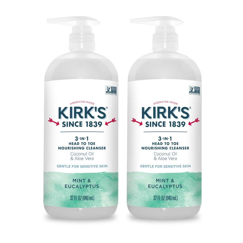Limpiador Líquido Kirk's 3 En 1  Nutritivo Para La Cabeza A Los Pies  960 Ml  Paquete De 2 - Venta Internacional.