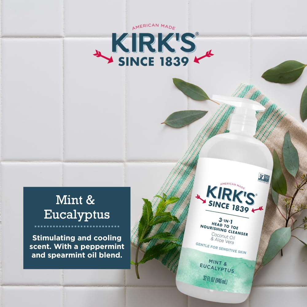 Foto 5 | Limpiador Líquido Kirk's 3 En 1  Nutritivo Para La Cabeza A Los Pies  960 Ml  Paquete De 2 - Venta Internacional.