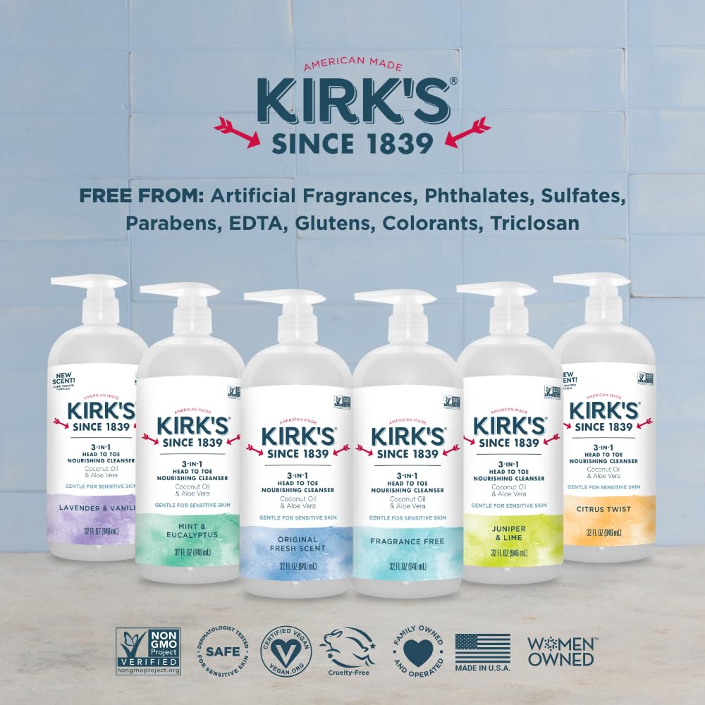 Foto 7 | Limpiador Líquido Kirk's 3 En 1  Nutritivo Para La Cabeza A Los Pies  960 Ml  Paquete De 2 - Venta Internacional.