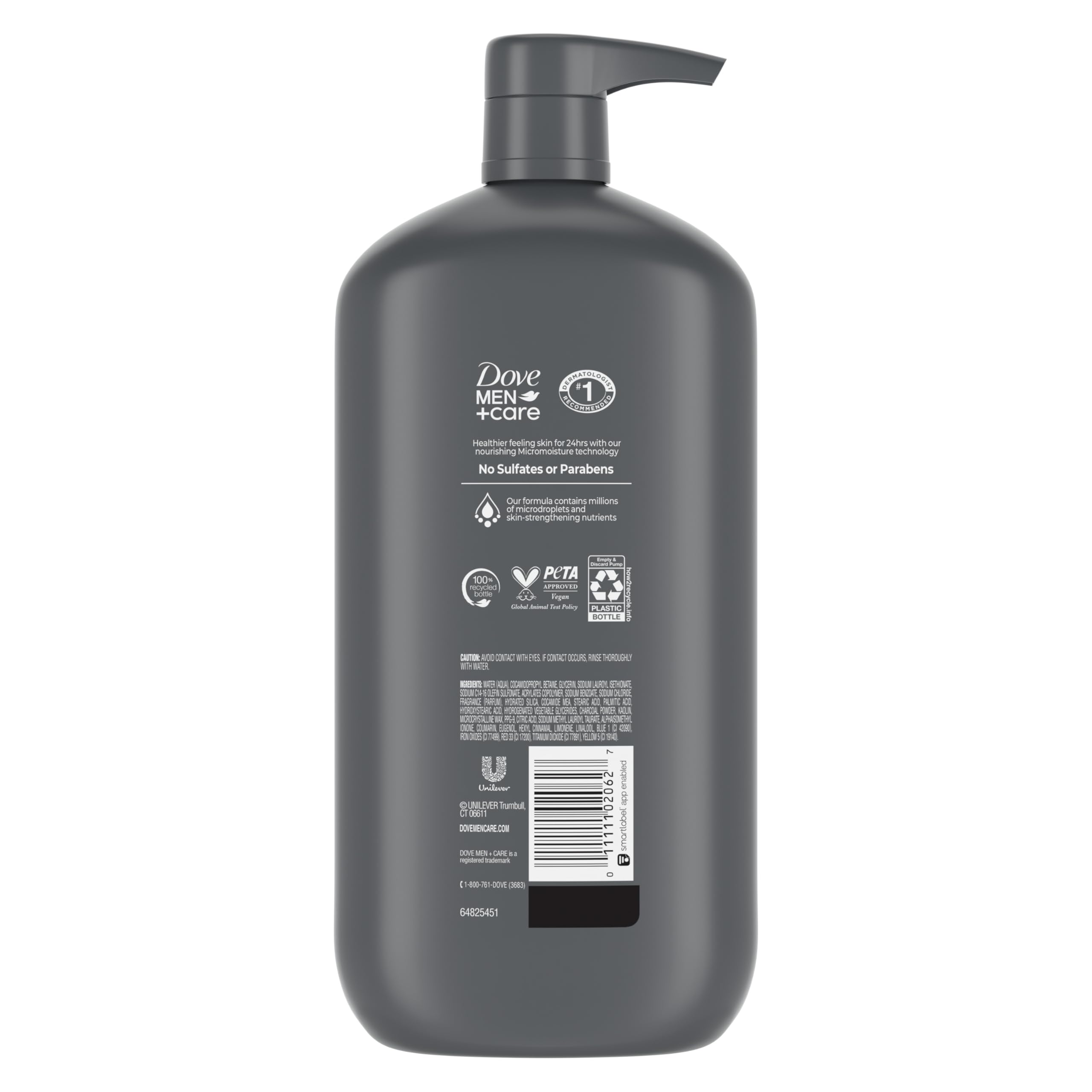 Foto 3 pulgar | Gel De Baño Y Rostro Dove Men + Care  Arcilla Purificadora  Carbón Vegetal  900 Ml - Venta Internacional.