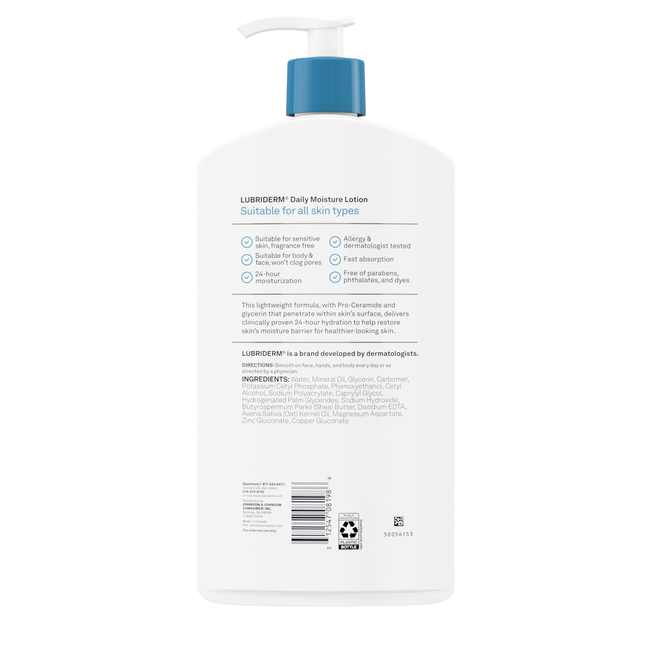 Foto 8 pulgar | Loción Hidratante Lubriderm Daily Moisture 946ml Pro-ceramide - Venta Internacional.