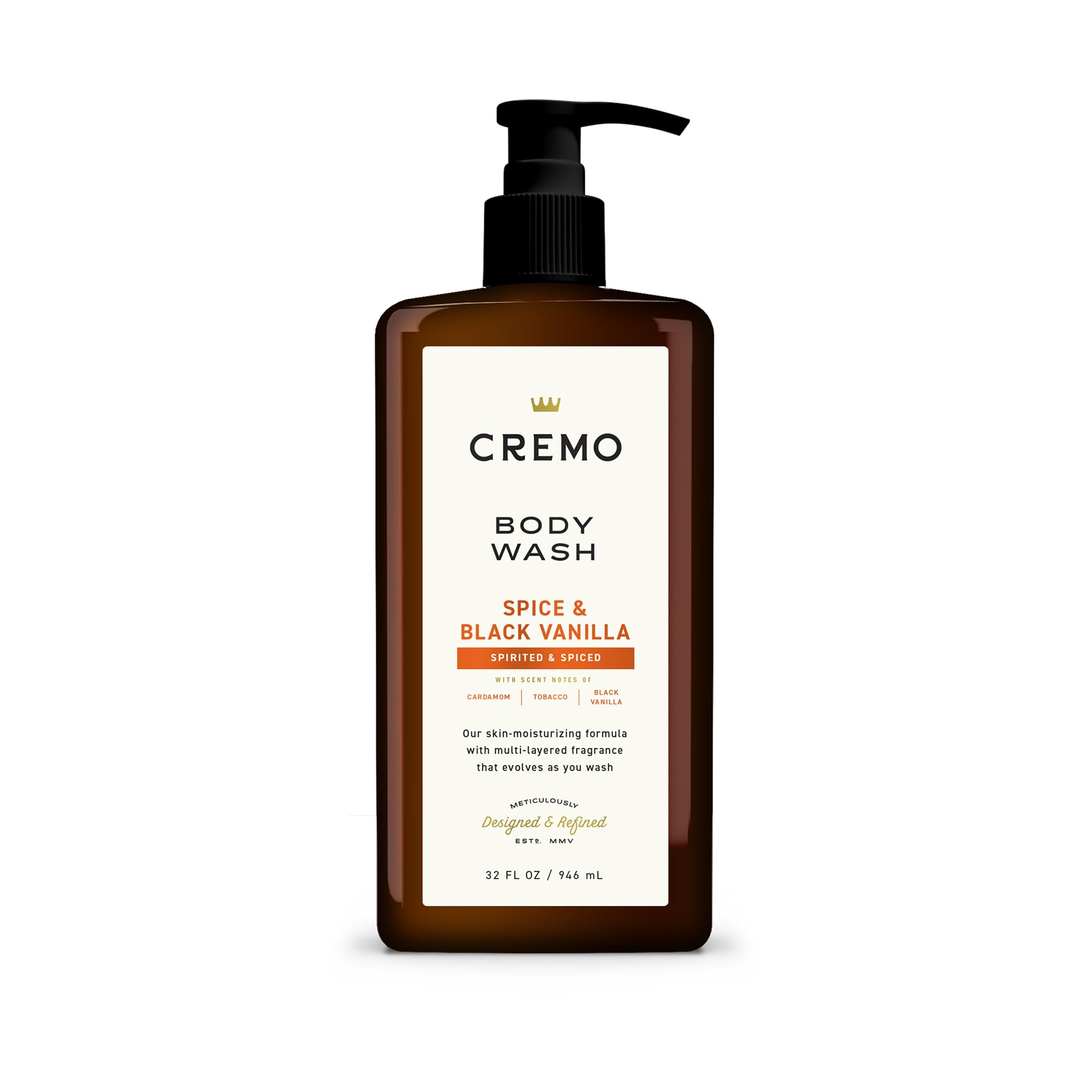 Gel De Baño Cremo  Rico En Espuma  Especias Y Vainilla Negra  960 Ml - Venta Internacional.