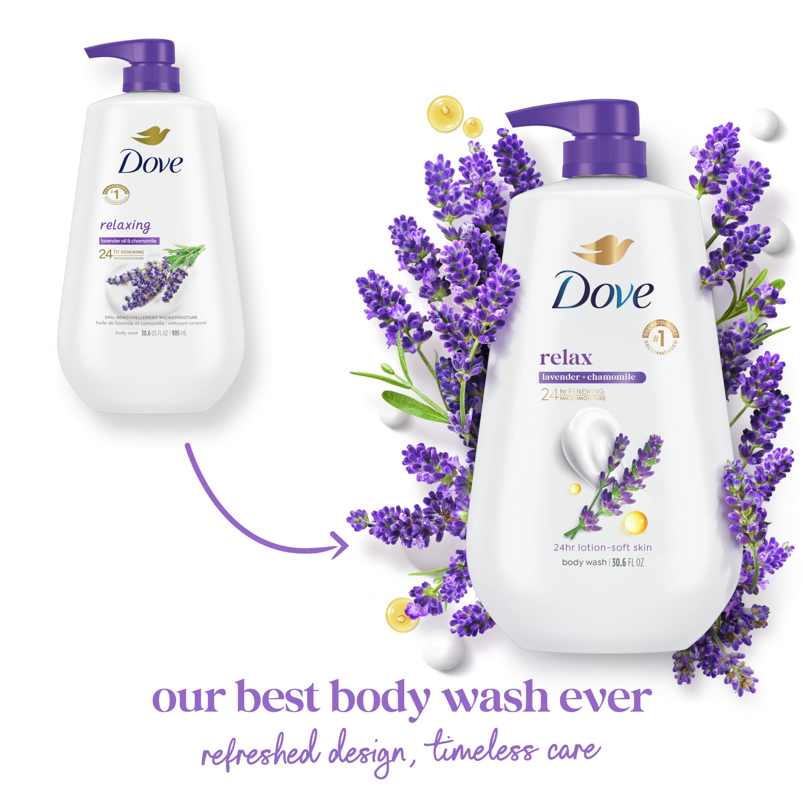 Foto 4 pulgar | Gel De Baño Dove Relax Con Aceite De Lavanda Y Manzanilla 900 Ml - Venta Internacional.