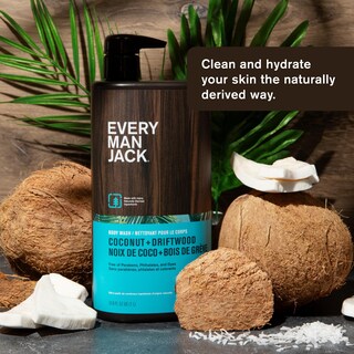 Foto 2 | Gel De Baño Every Man Jack Coconut + Driftwood & Amber 1 Litro Paquete De 2 - Venta Internacional.