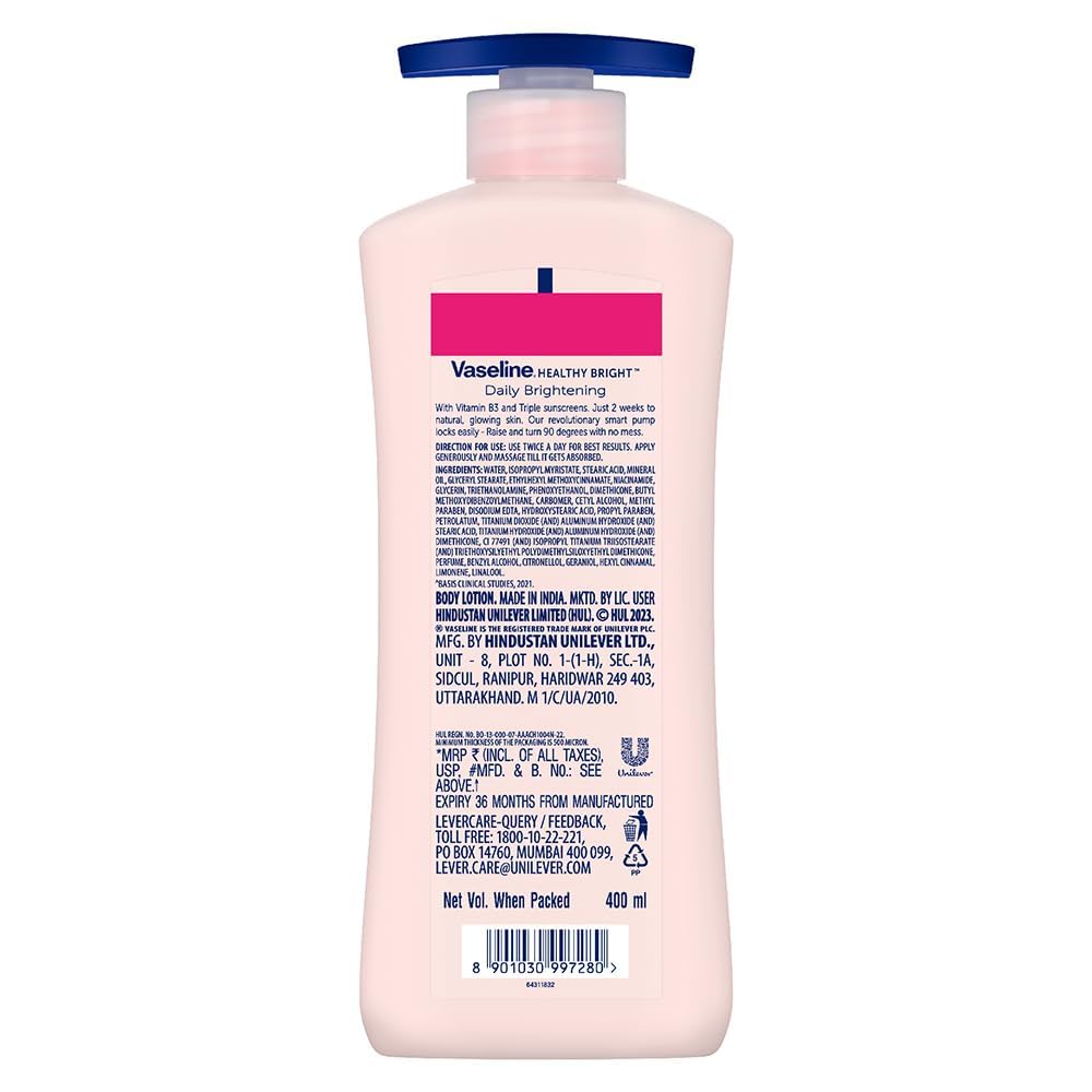 Foto 3 pulgar | Loción Corporal Vaseline Healthy Daily 400 Ml Con Vitamina B3 - Venta Internacional.