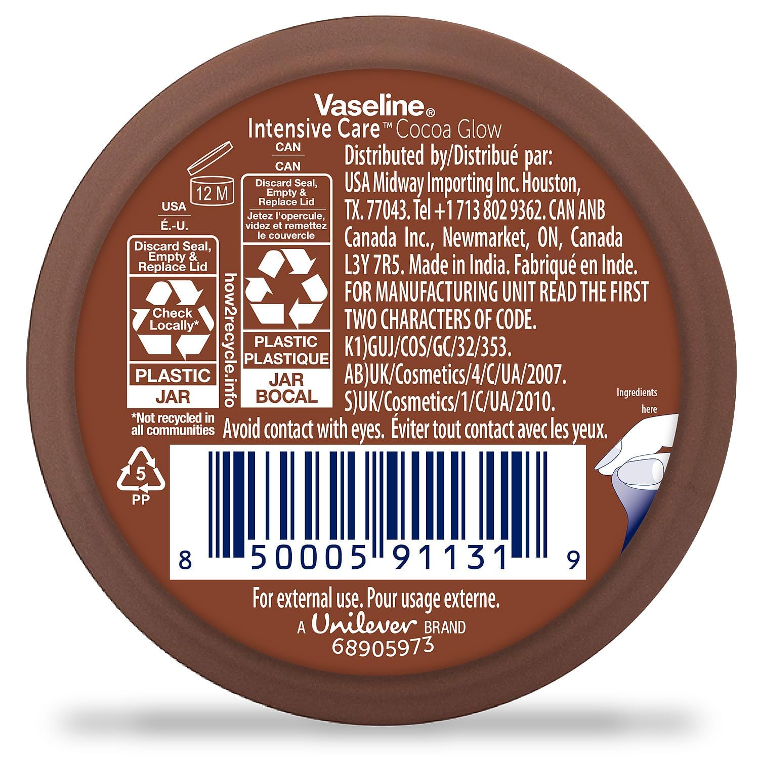 Foto 3 pulgar | Crema Corporal Vaseline Cocoa Glow 48h  Hidratante  75 Ml  Paquete De 6 - Venta Internacional.