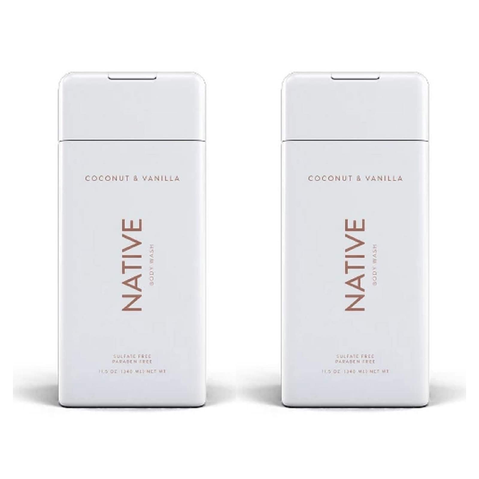 Gel De Baño Nativo De Coco Y Vainilla  340 Ml  Hidratante  Paquete De 2 - Venta Internacional.