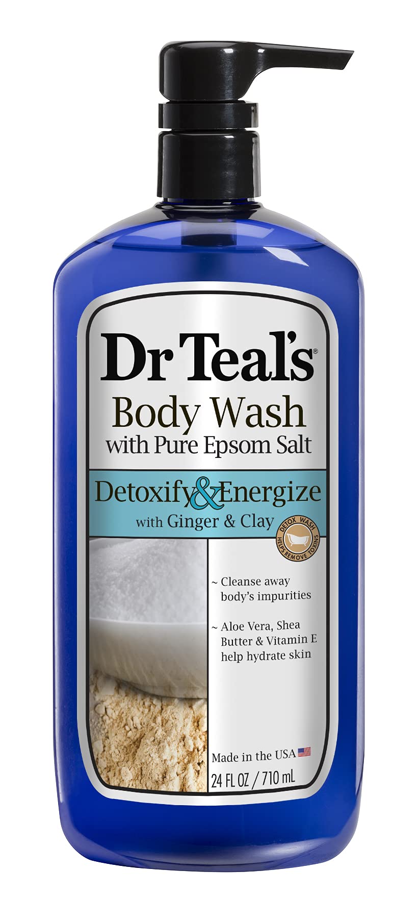 Gel De Baño Dr. Teal's Pure Epsom Salt Detox 720 Ml - Venta Internacional.