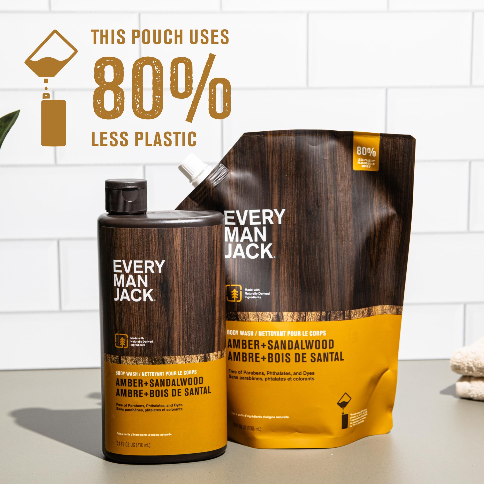 Foto 4 pulgar | Bolsa De Repuesto Para Gel De Baño Para Principiantes Every Man Jack Amber + Sandalwood - Venta Internacional.