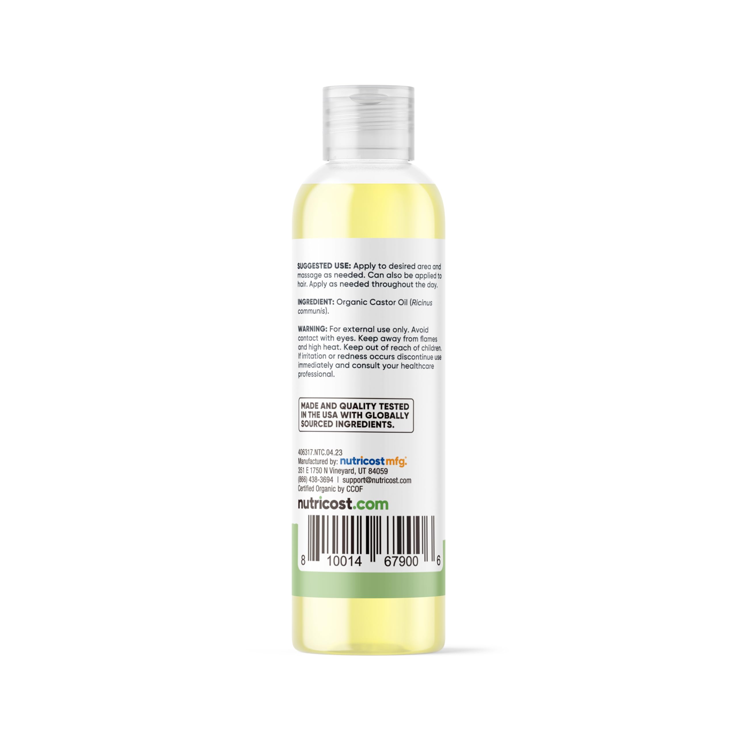 Foto 4 pulgar | Aceite de Ricino Nutricost Essentials Orgánico Prensado en Frío 240 ml - Venta Internacional