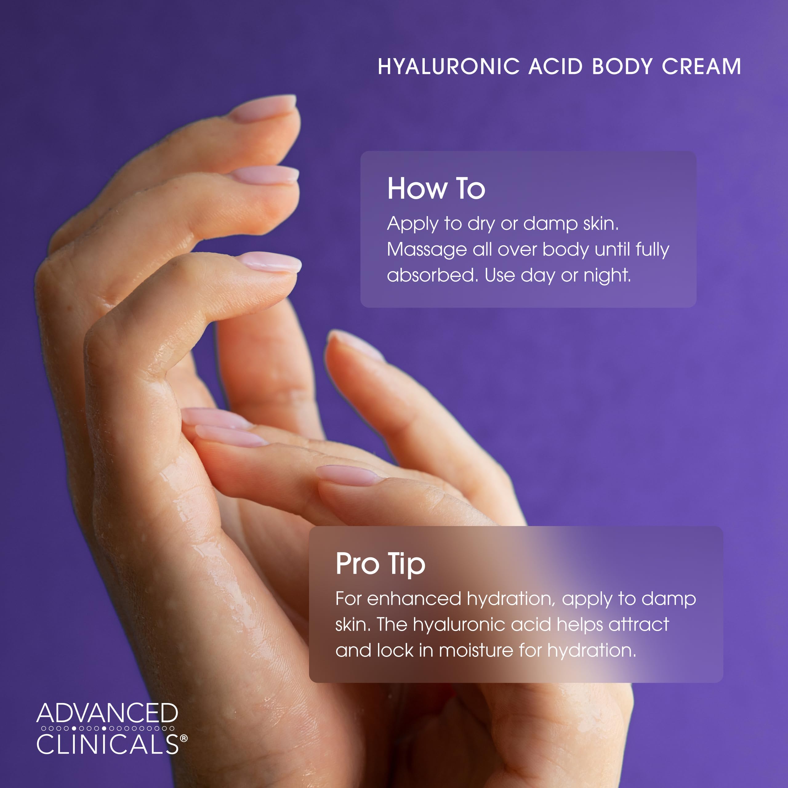 Foto 7 pulgar | Crema Corporal Hidratante Con Ácido Hialurónico De Advanced Clinicals - Venta Internacional.