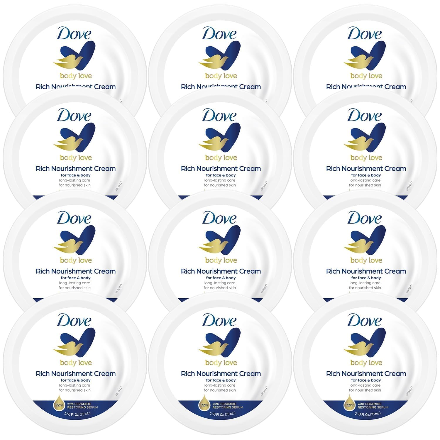 Loción Dove Body Love Rich Nourishment 75 Ml (paquete De 12) - Venta Internacional.