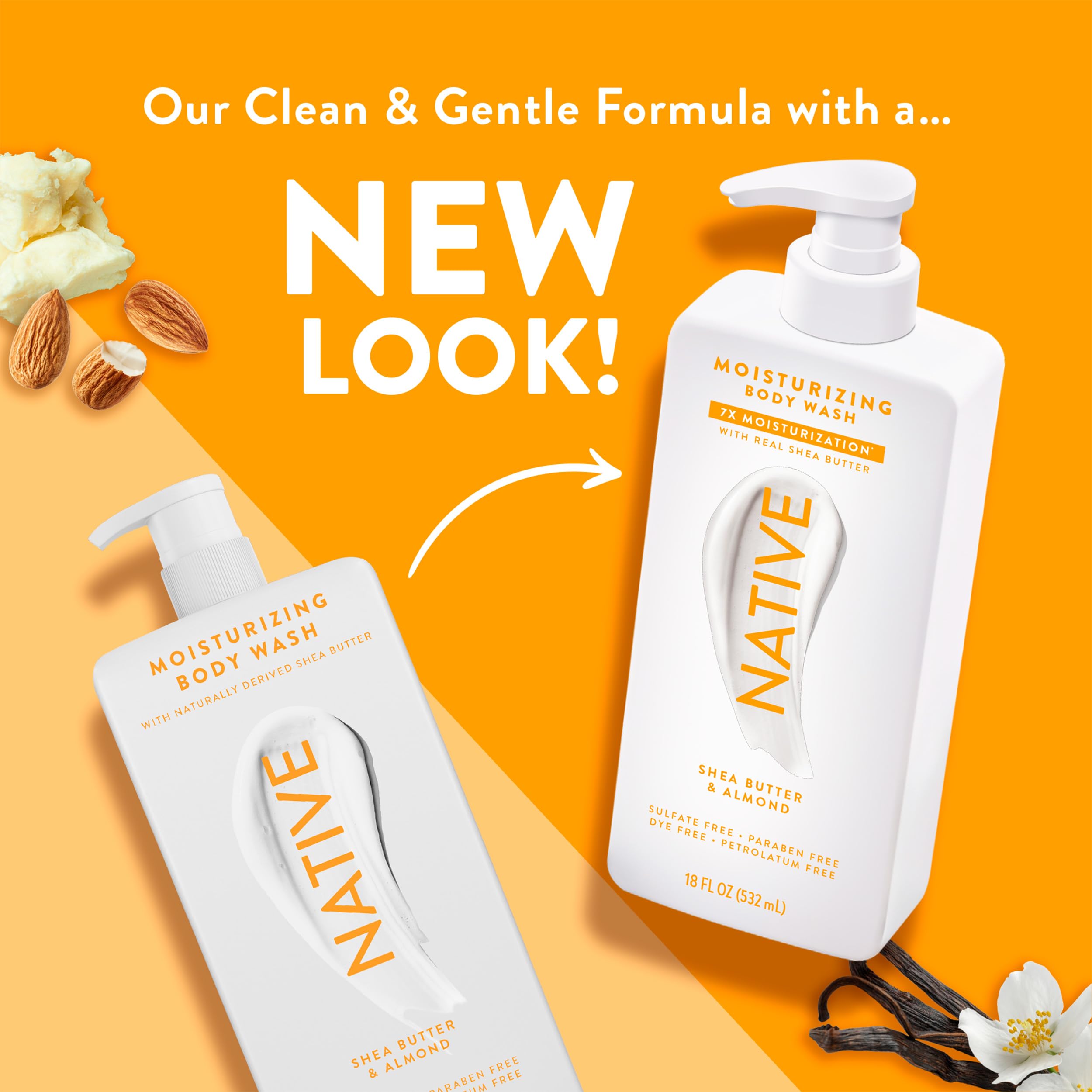 Foto 4 | Body Wash Native Hidratante Manteca De Karité Y Almendra 530 Ml - Venta Internacional.