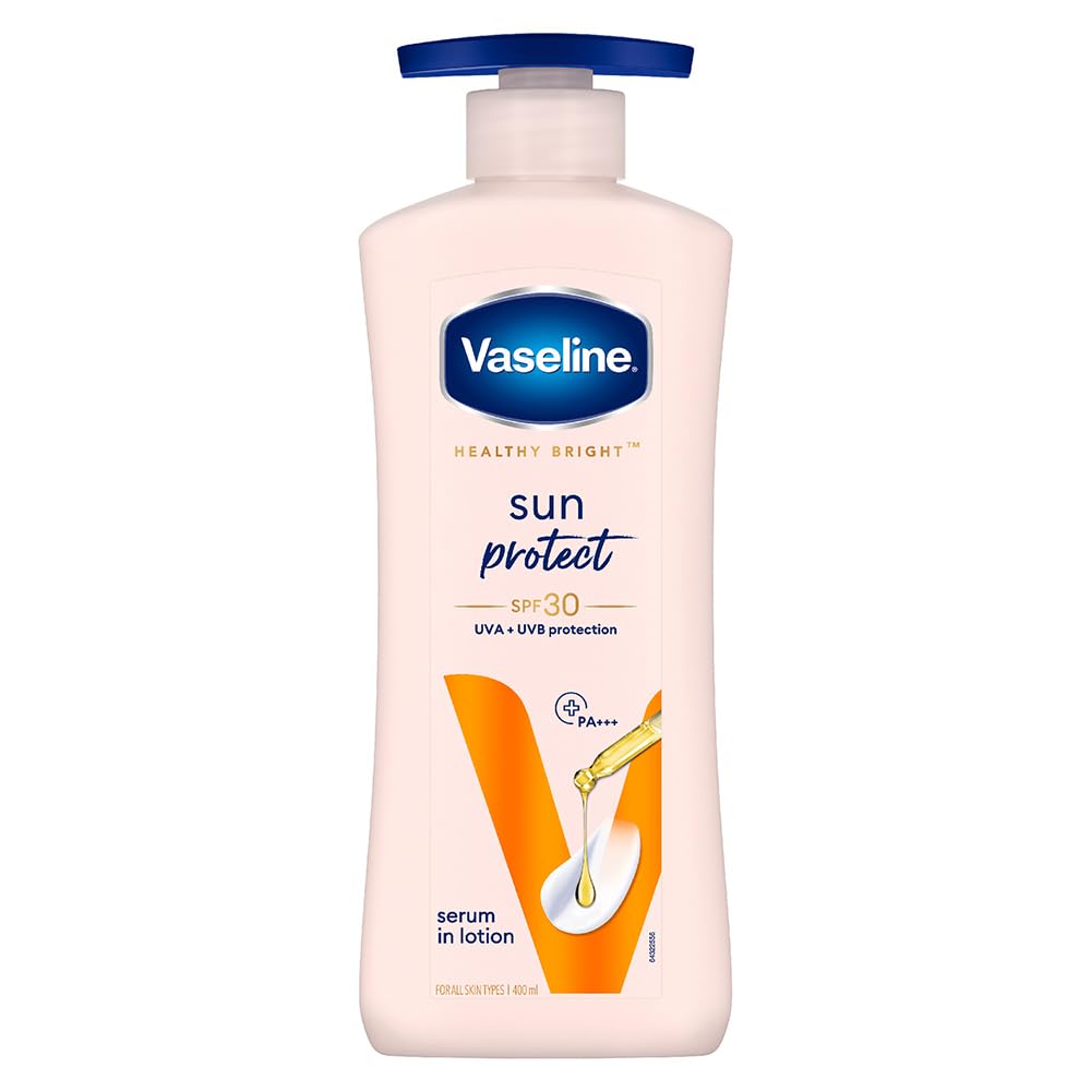 Loción Corporal De Protección Solar Vaseline Healthy Bright Spf 30 400 Ml - Venta Internacional.
