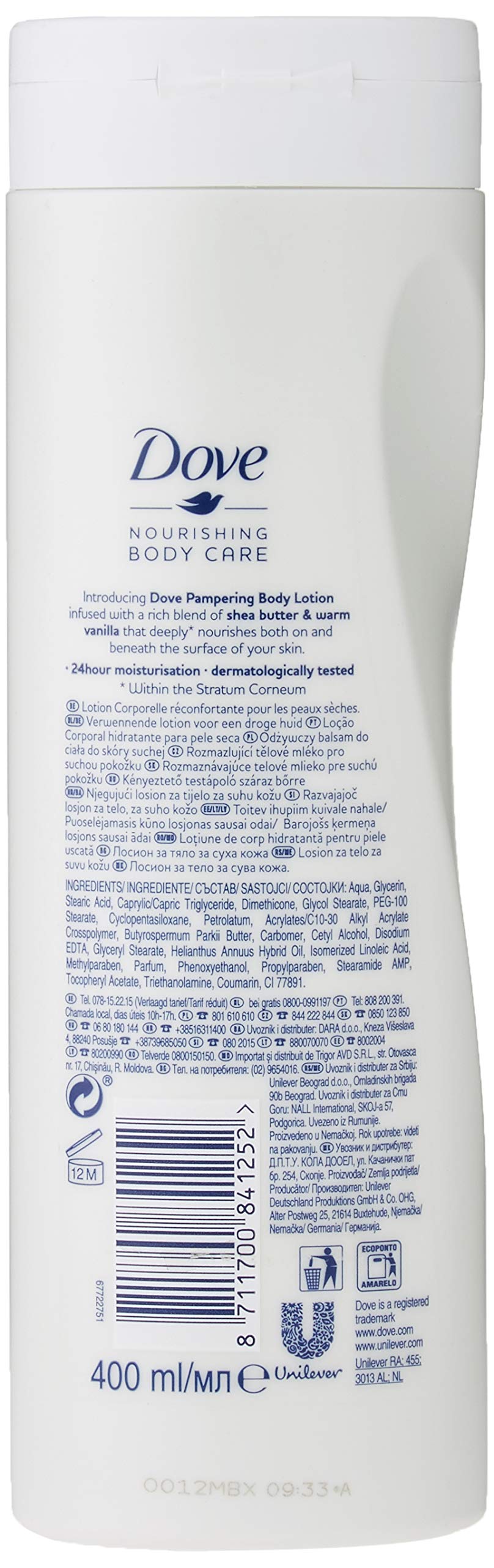 Foto 3 pulgar | Loción Corporal Dove Purely Pampering Indulgent 400 ml - Venta Internacional