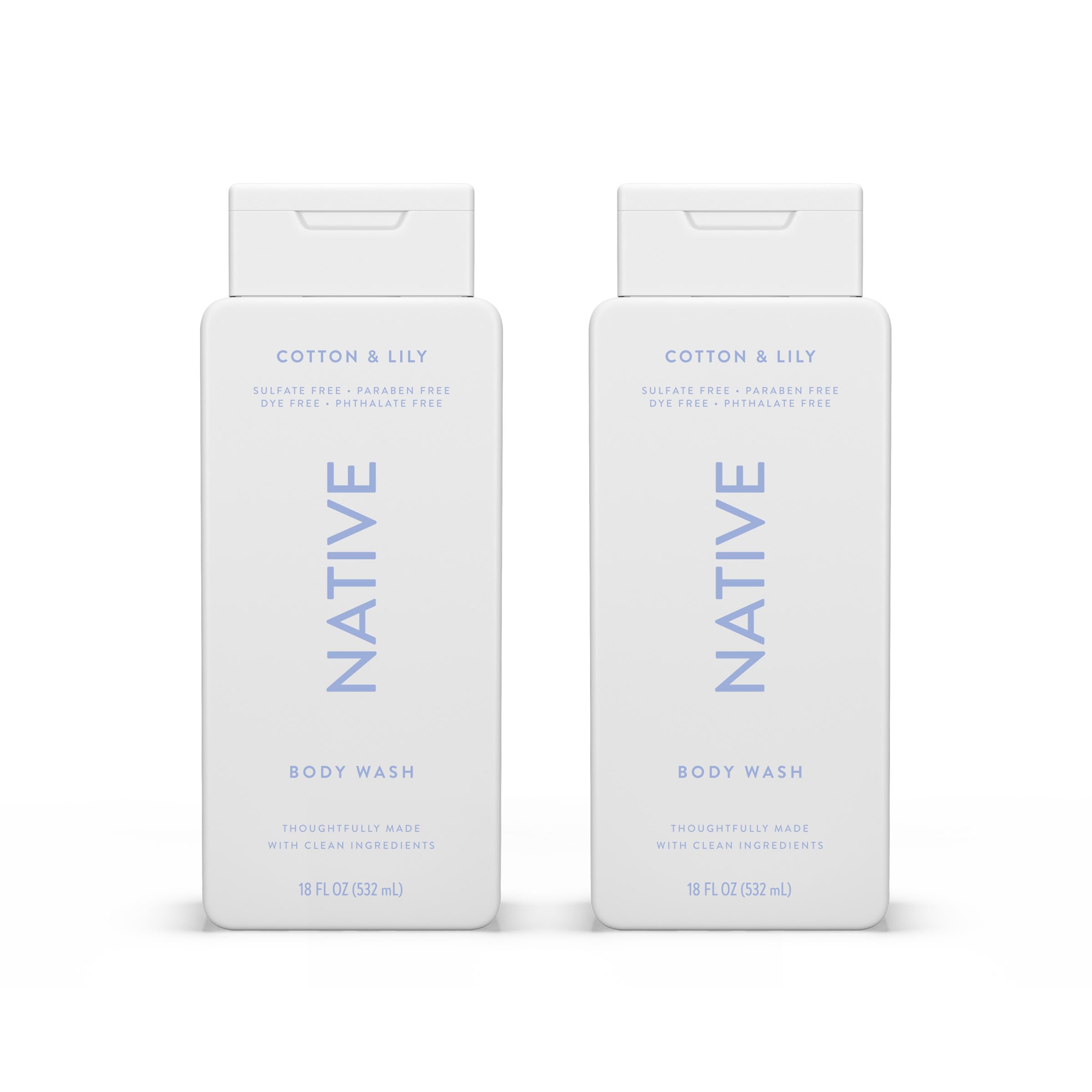 Foto 1 | Gel De Baño Native Cotton & Lily  532 Ml  Paquete De 2 - Venta Internacional.