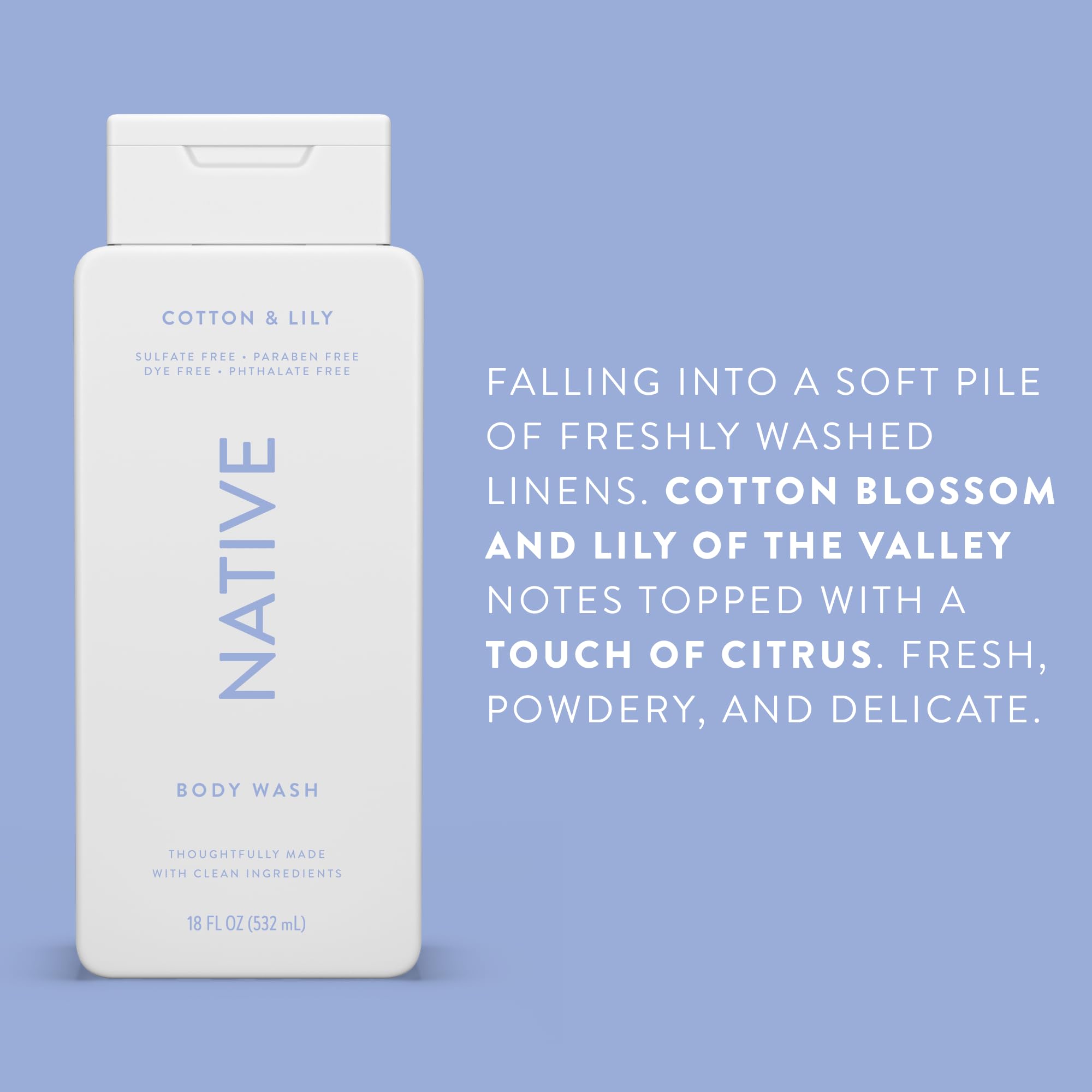 Foto 4 | Gel De Baño Native Cotton & Lily  532 Ml  Paquete De 2 - Venta Internacional.