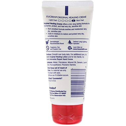 Foto 3 pulgar | Crema Eucerin Original Healing Enriquecida 60 Ml Para Piel Seca - Venta Internacional.