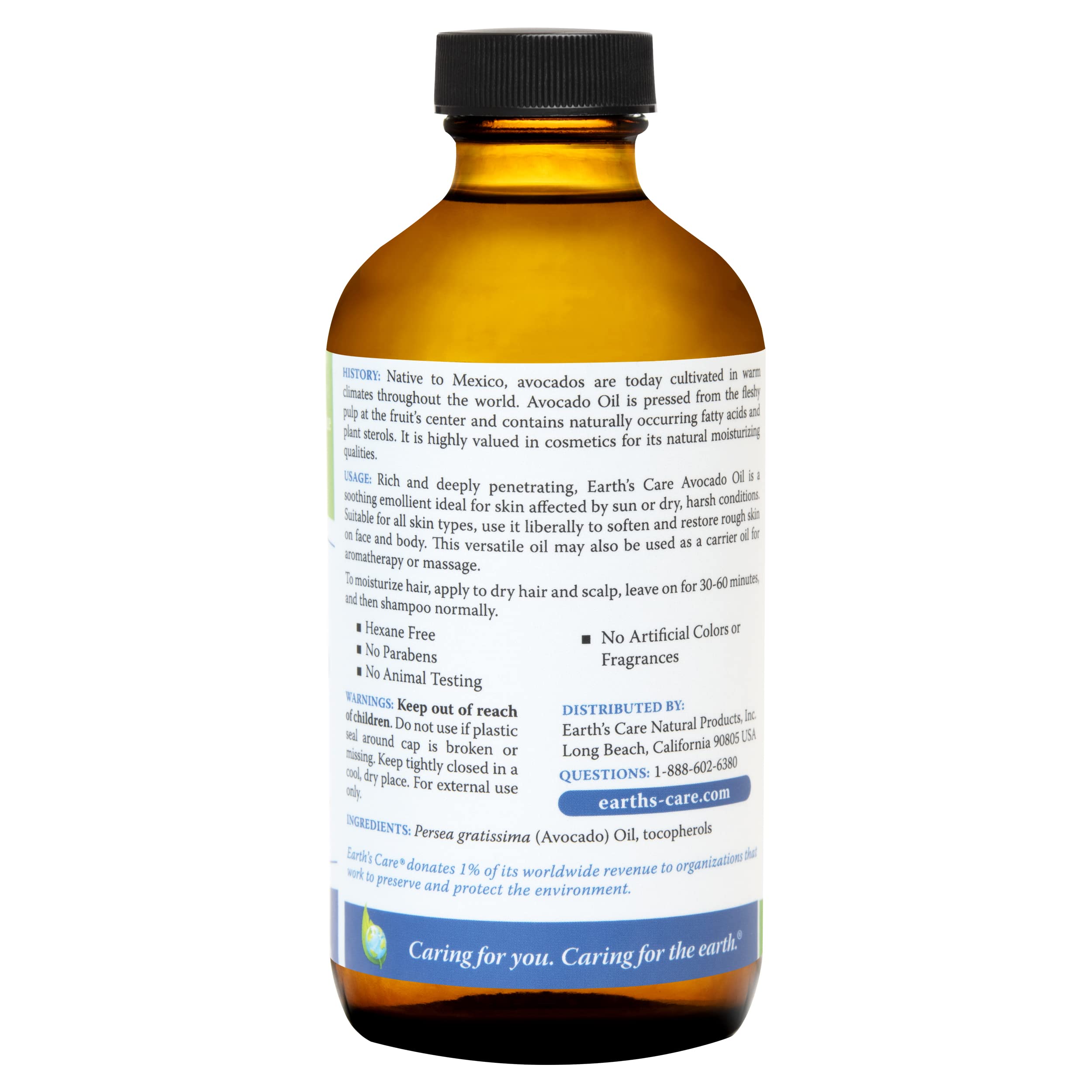Foto 3 pulgar | Aceite De Aguacate Earth's Care Para El Cabello Y La Piel Con Vitamina E 240 Ml - Venta Internacional.