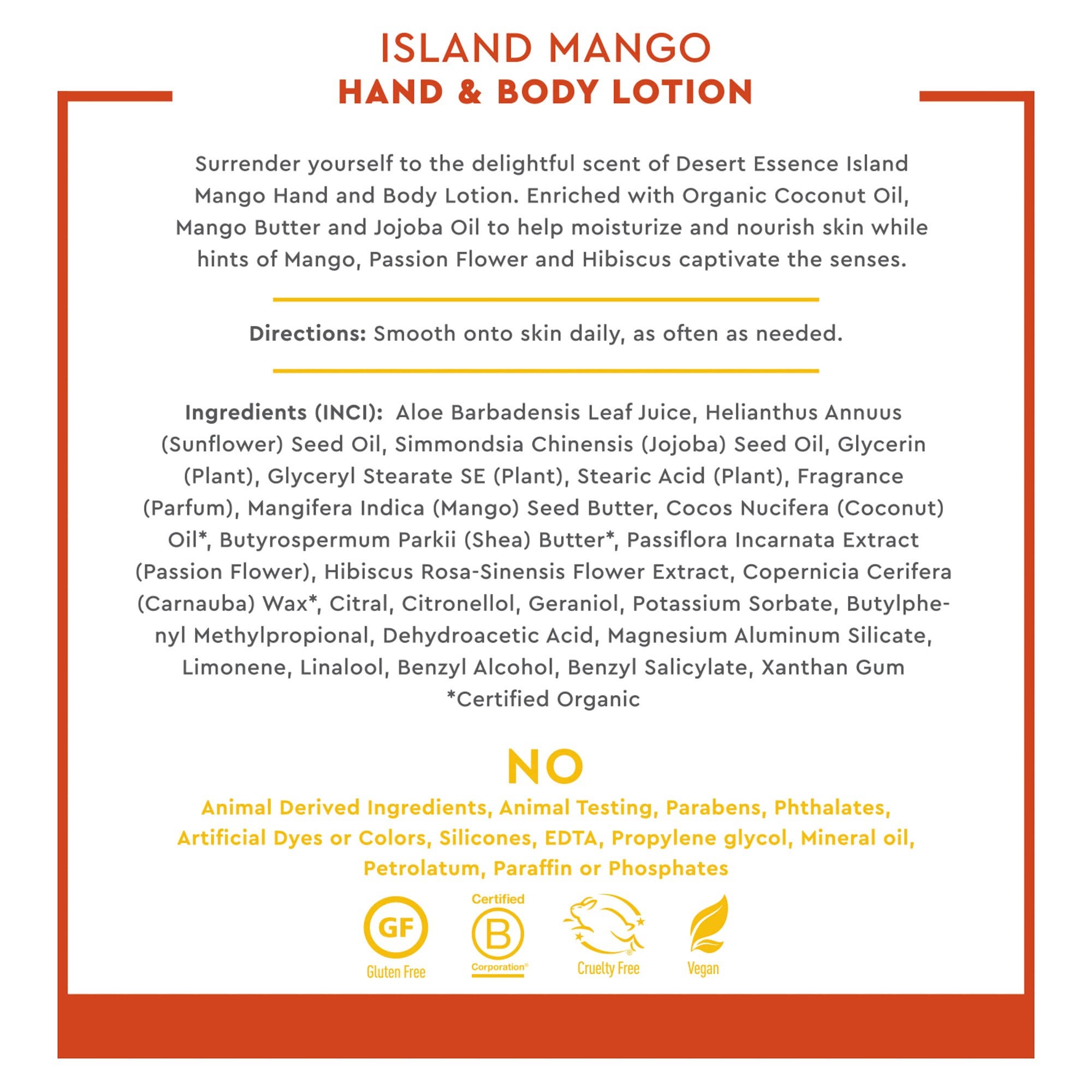 Foto 6 pulgar | Loción Para Manos Y Cuerpo Desert Essence Island Mango 240 Ml - Venta Internacional.