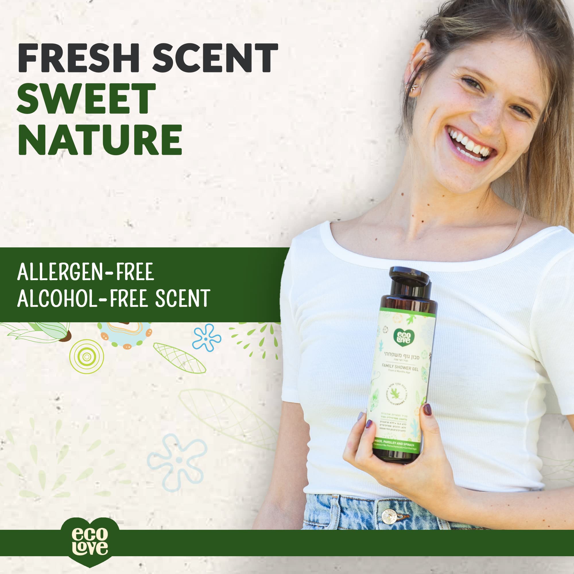 Foto 4 pulgar | Gel De Ducha Ecolove Natural Hidratante Con Pepino Orgánico 500 Ml - Venta Internacional.