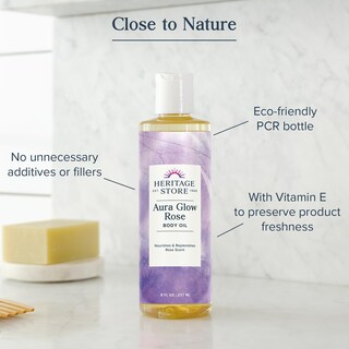 Foto 4 | Aceite Corporal Heritage Store Aura Glow Rose 240 Ml Con Vitamina E - Venta Internacional.