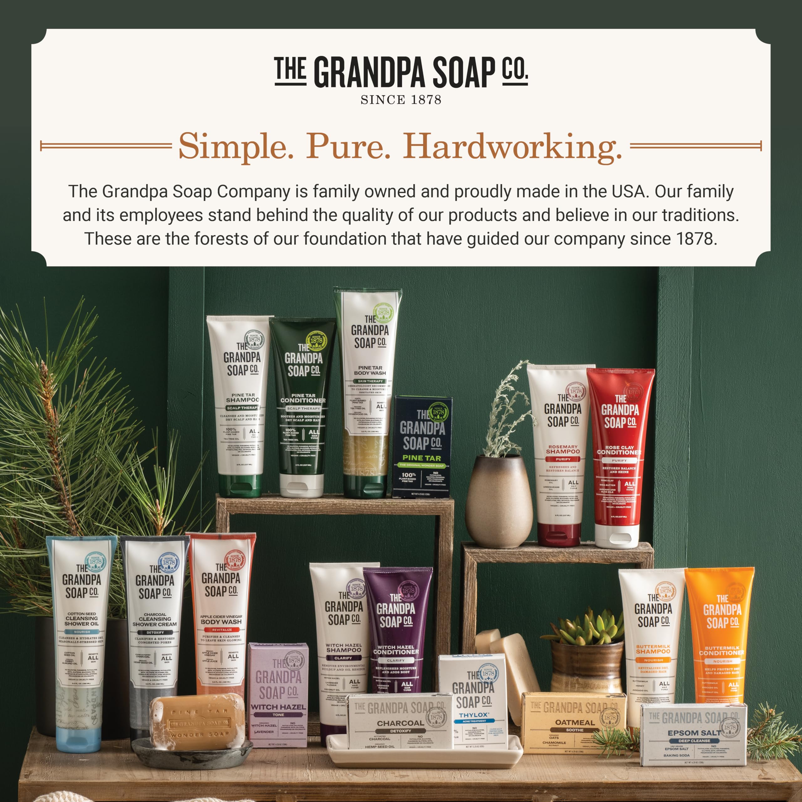 Foto 7 | Gel De Baño The Grandpa Soap Company  Alquitrán De Pino  280 Ml - Venta Internacional.