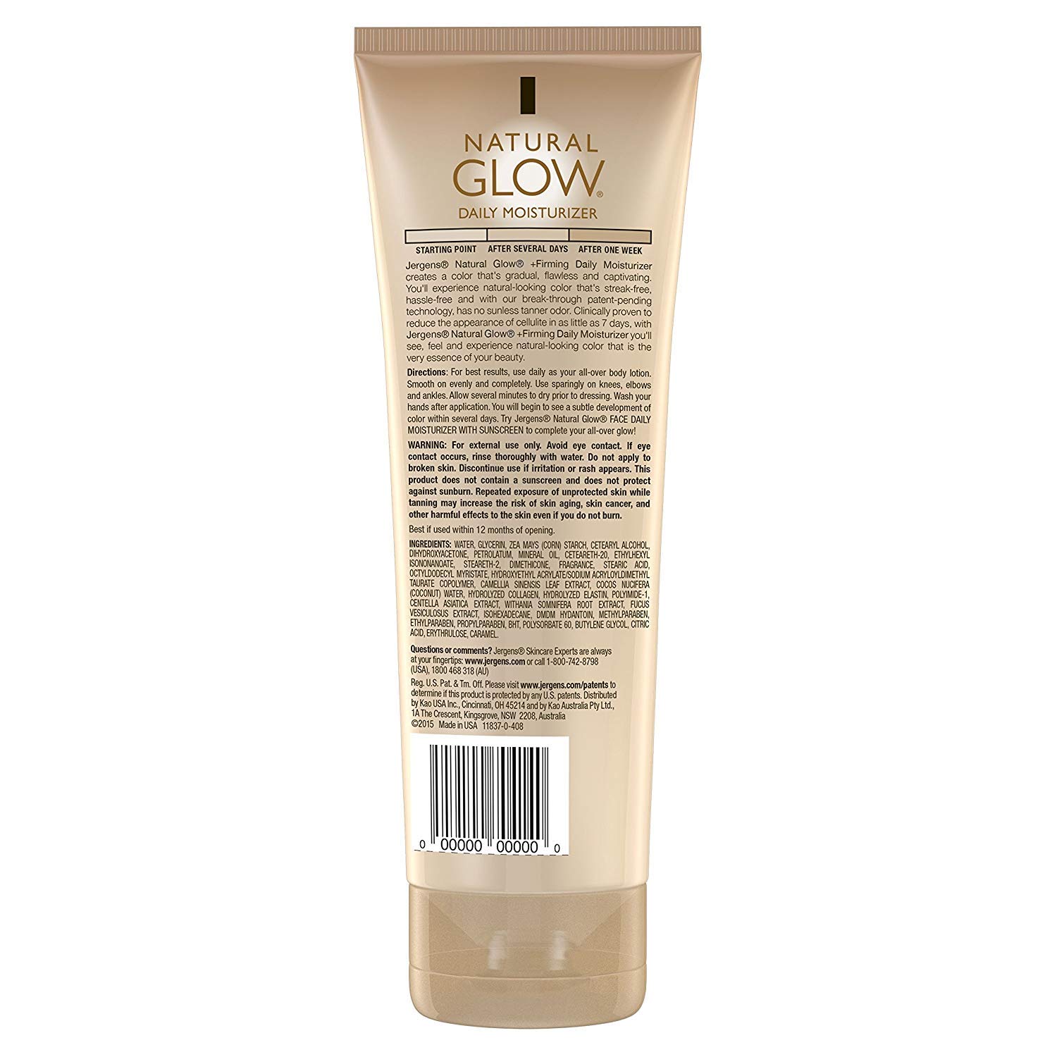 Foto 2 | Crema Hidratante Jergens Natural Glow Reafirmante  220 Ml  De Color Claro A Medio - Venta Internacional.