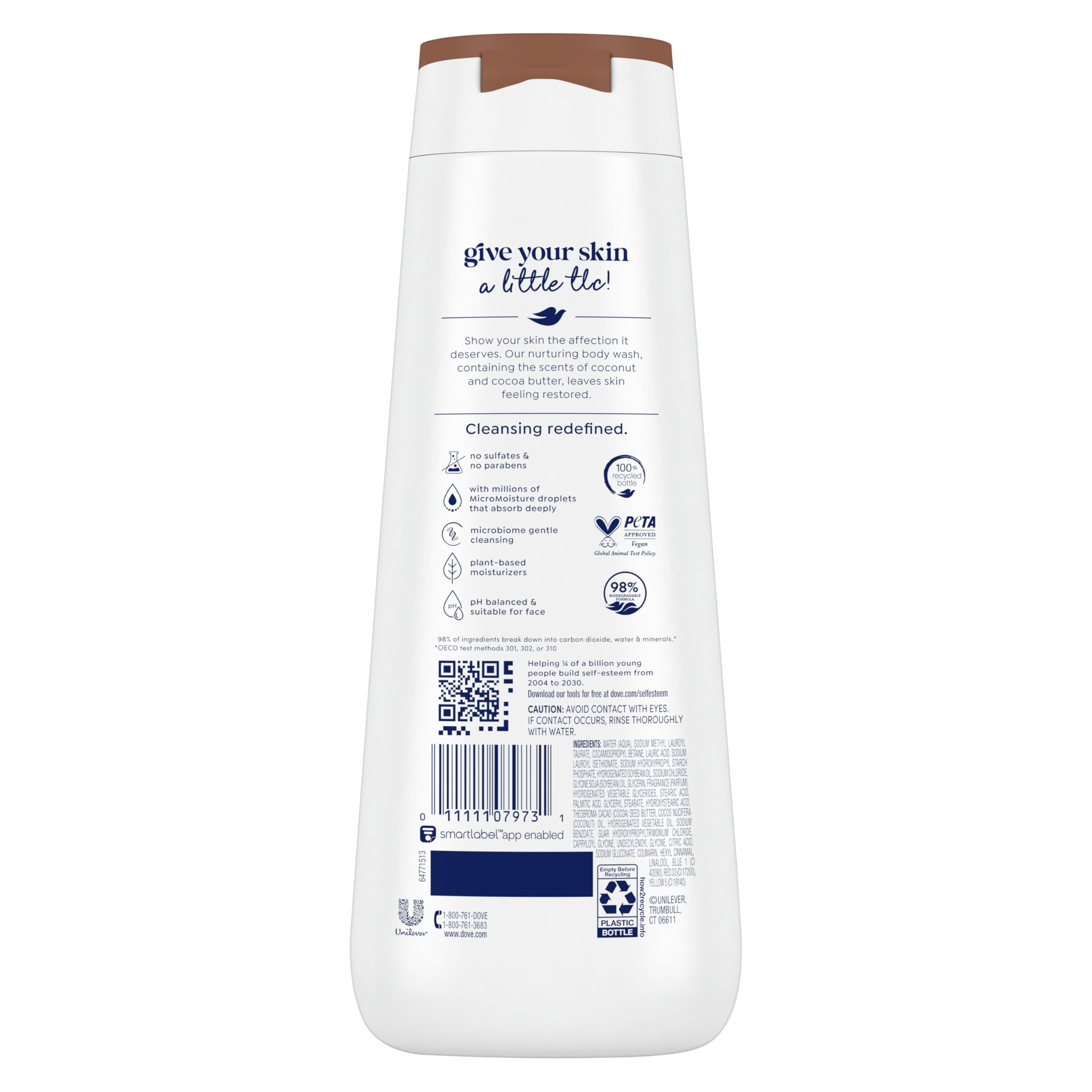 Foto 3 pulgar | Gel De Baño Dove Restore Con Manteca De Coco Y Cacao 591 Ml - Venta Internacional.