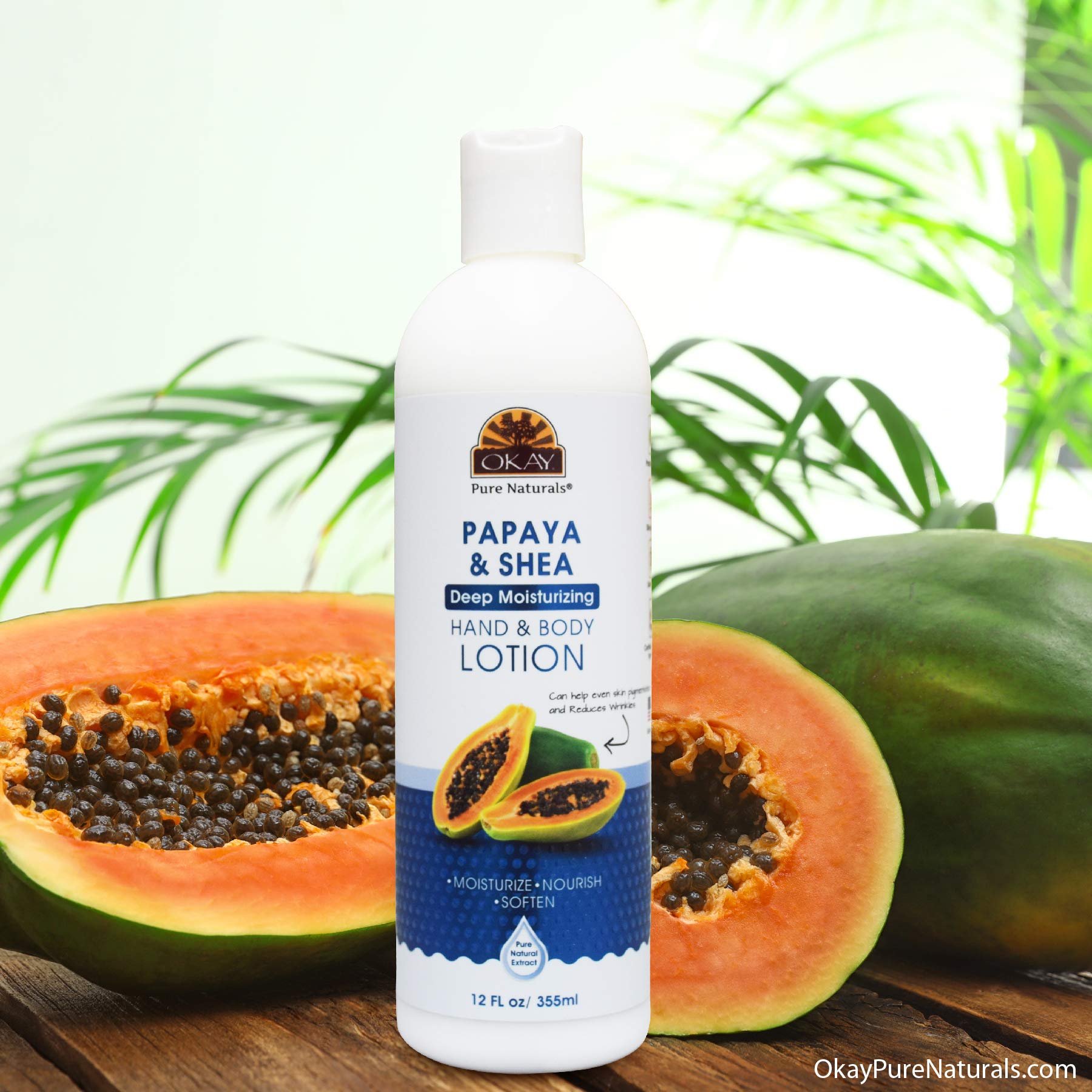 Foto 1 | Loción Corporal Okay  Karité Y Papaya  355 Ml  Hidratante Profundo - Venta Internacional.