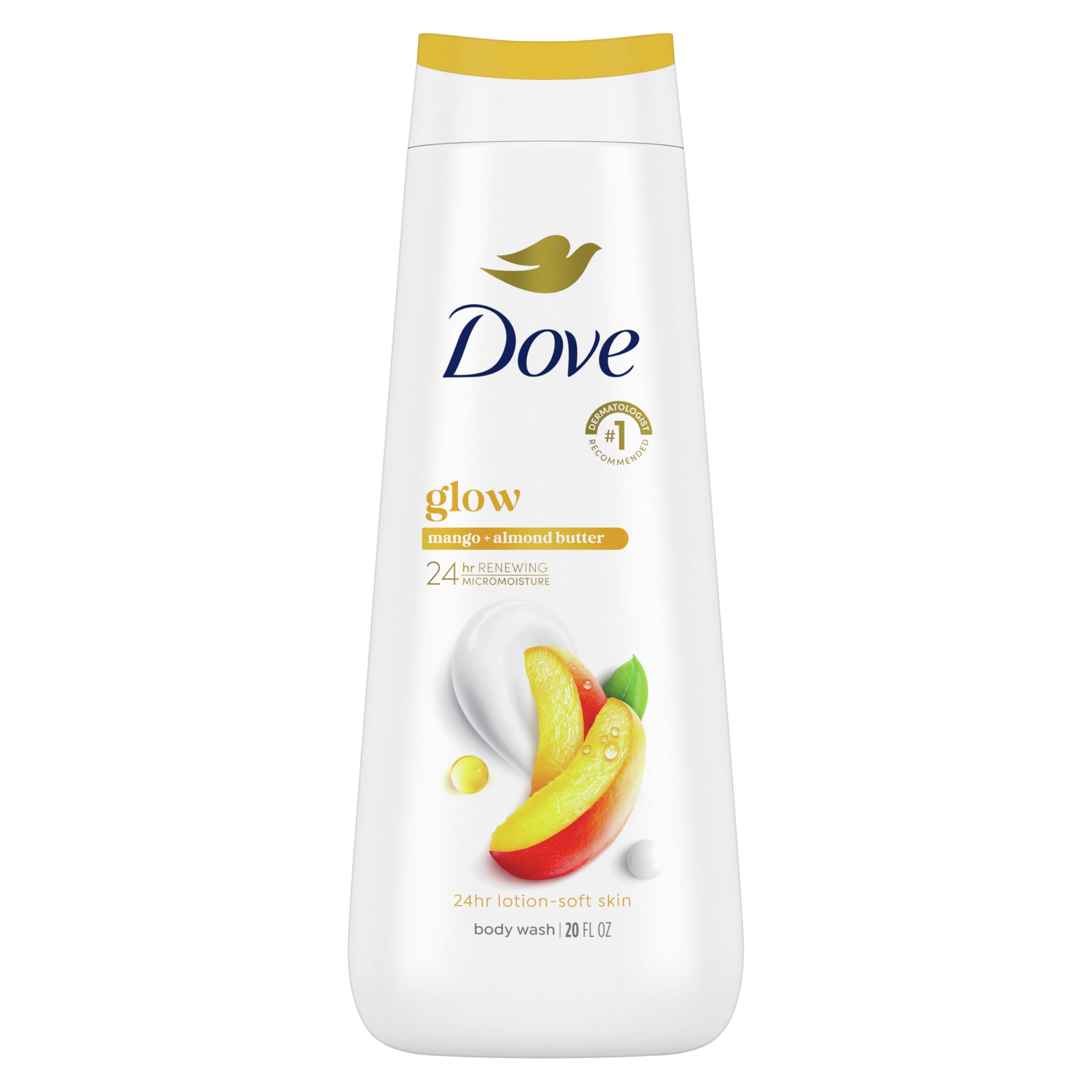 Foto 2 pulgar | Gel De Baño Dove Glow Con Mantequilla De Mango Y Almendras 591 Ml  24 Horas - Venta Internacional.